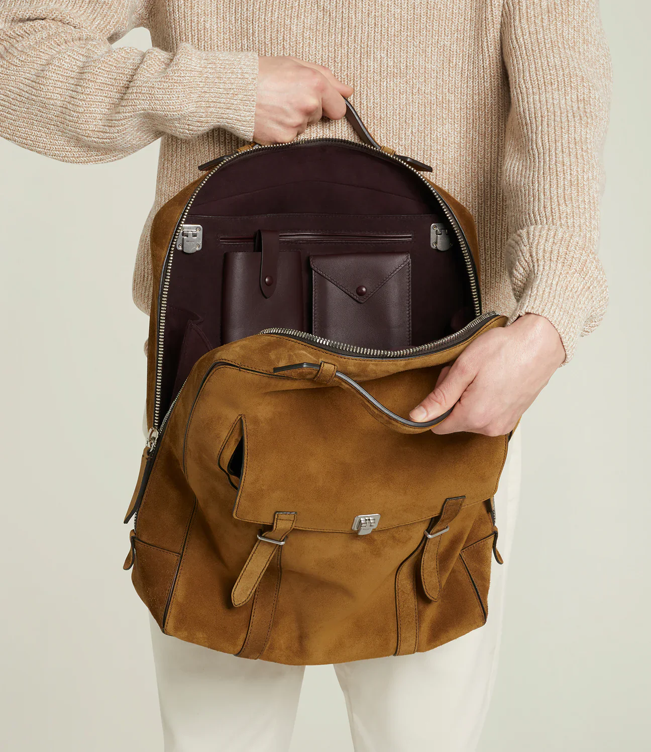 Rider Backpack in Suede Marrakech - Image 4