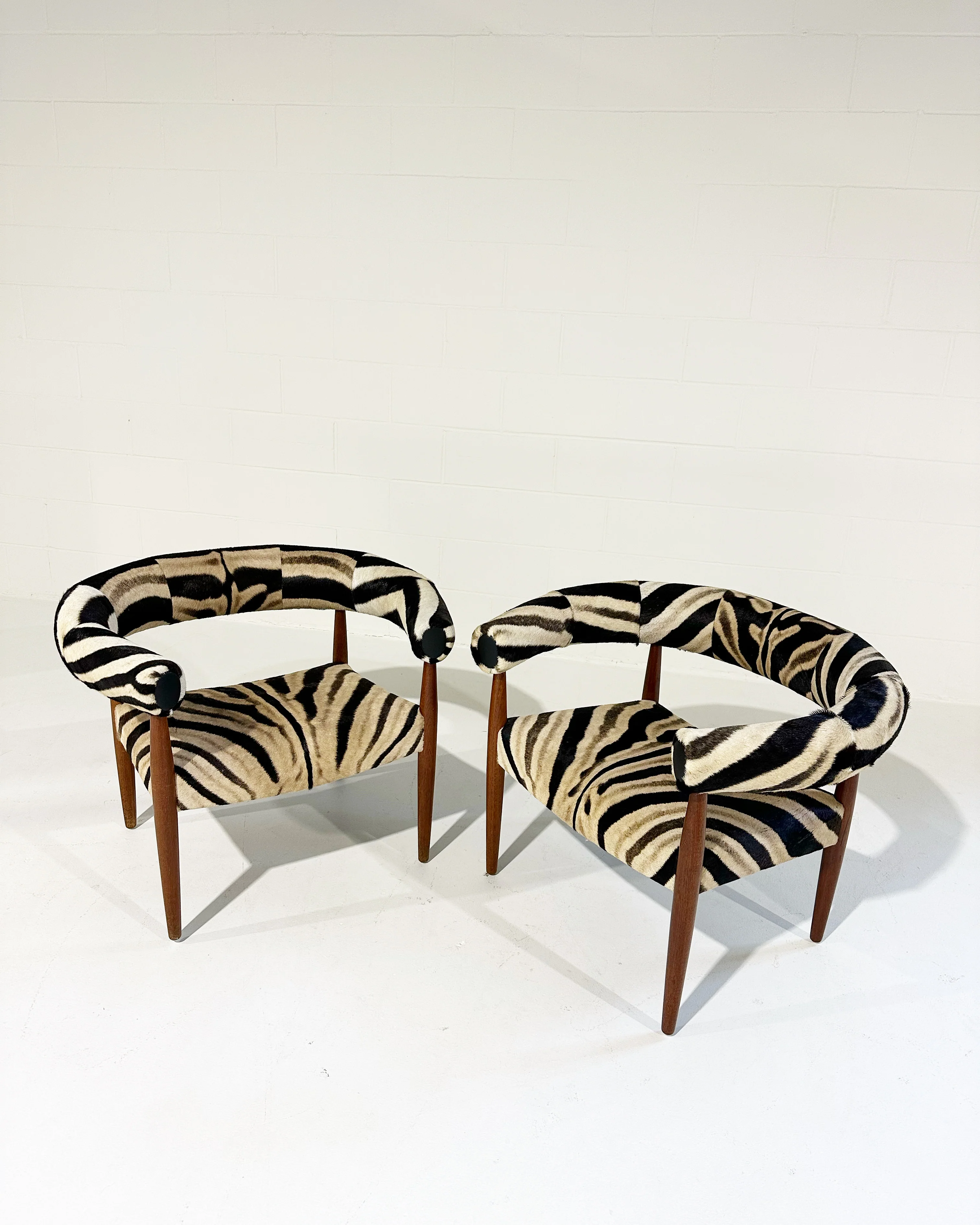 Ring Lounge Chairs in Zebra Hide - Image 10