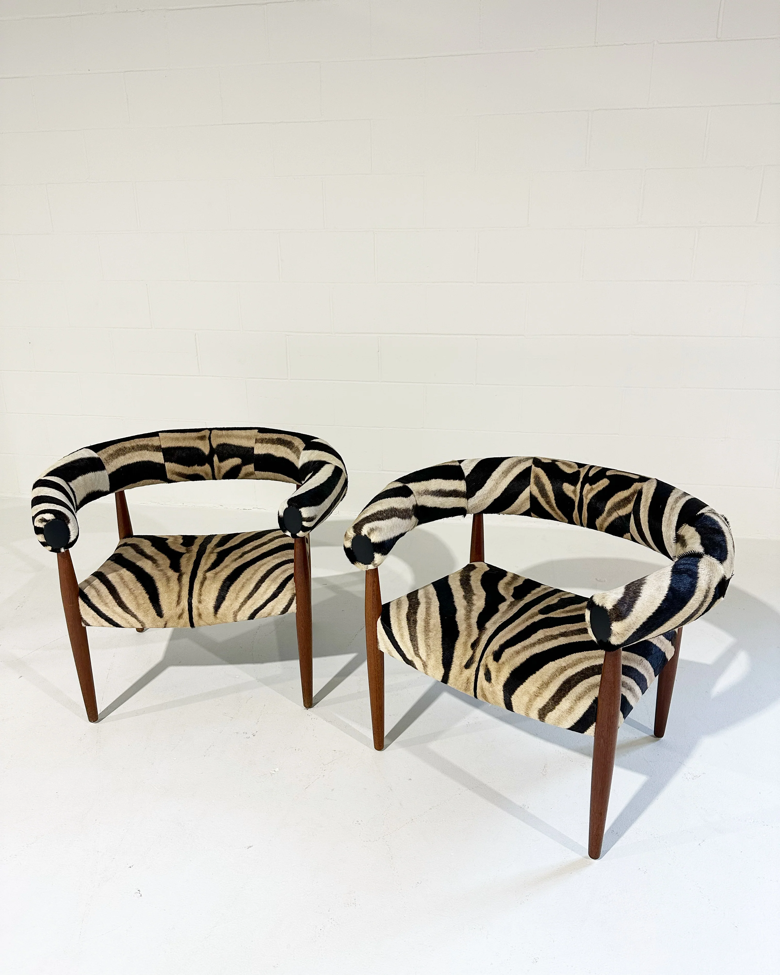 Ring Lounge Chairs in Zebra Hide - Image 2