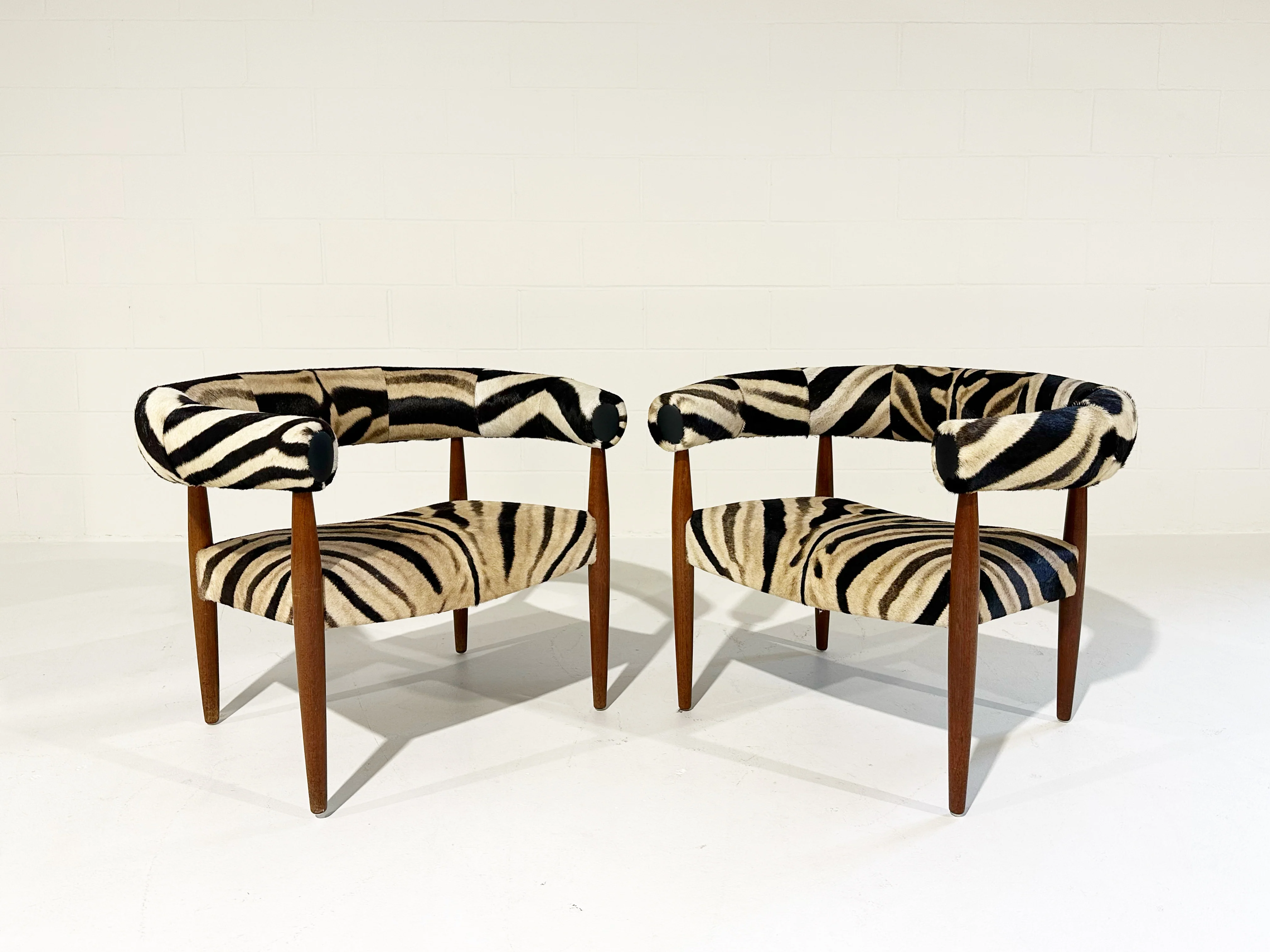 Ring Lounge Chairs in Zebra Hide - Image 4