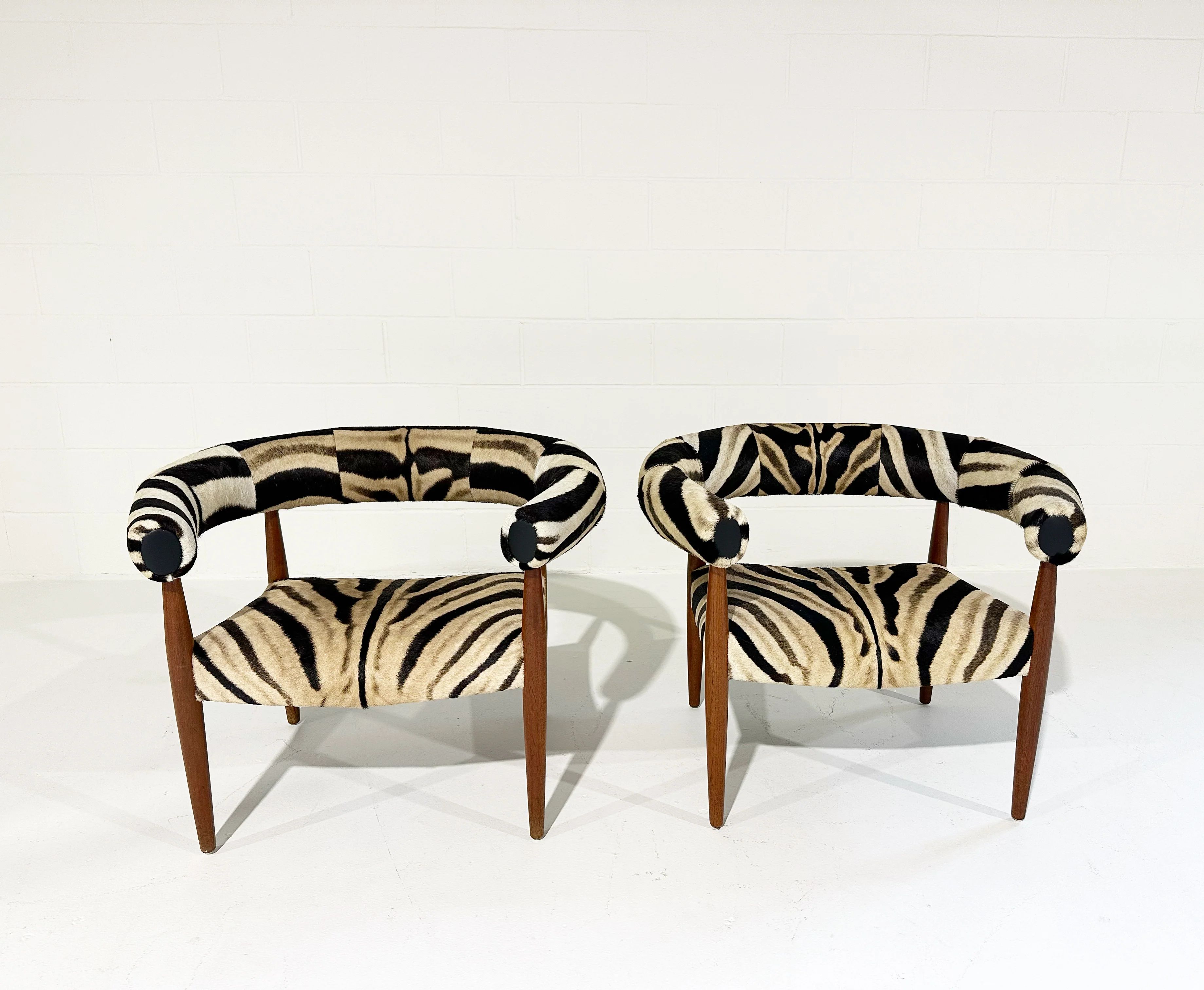 Ring Lounge Chairs in Zebra Hide - Image 8