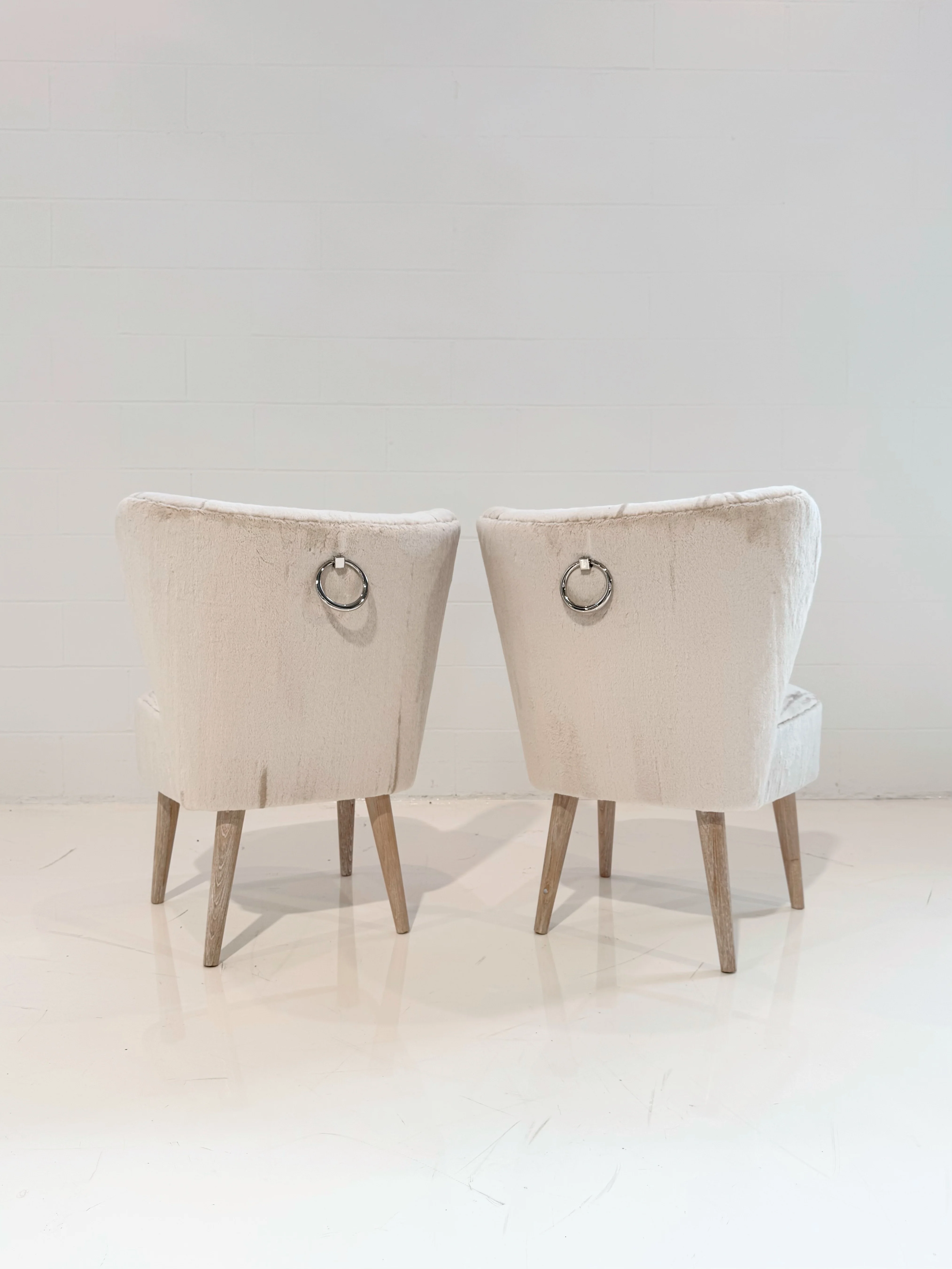 Saddle Chair in Dedar Orsetto - Armless - Image 2