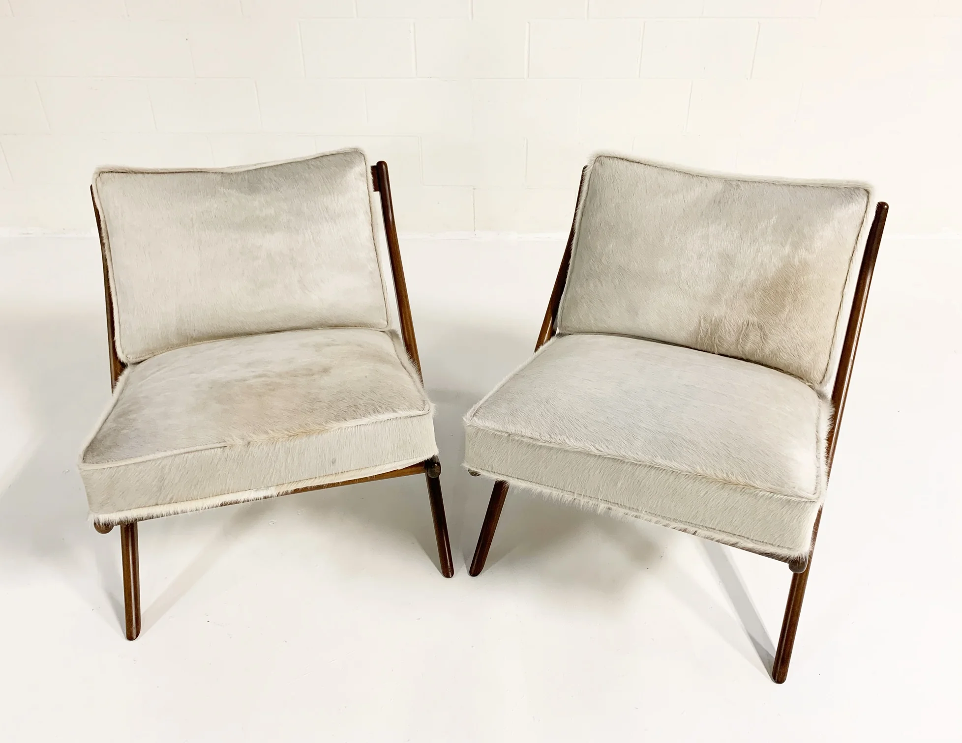 Scissor Chairs with Brazilian Cowhide Cushions, pair - Image 7