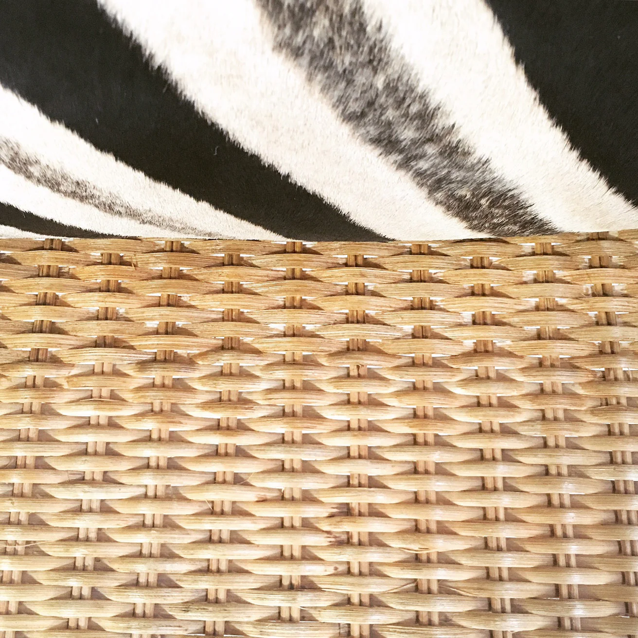 MR 10 Side Chairs with Zebra Hide Pillows, set of 4 - Image 4