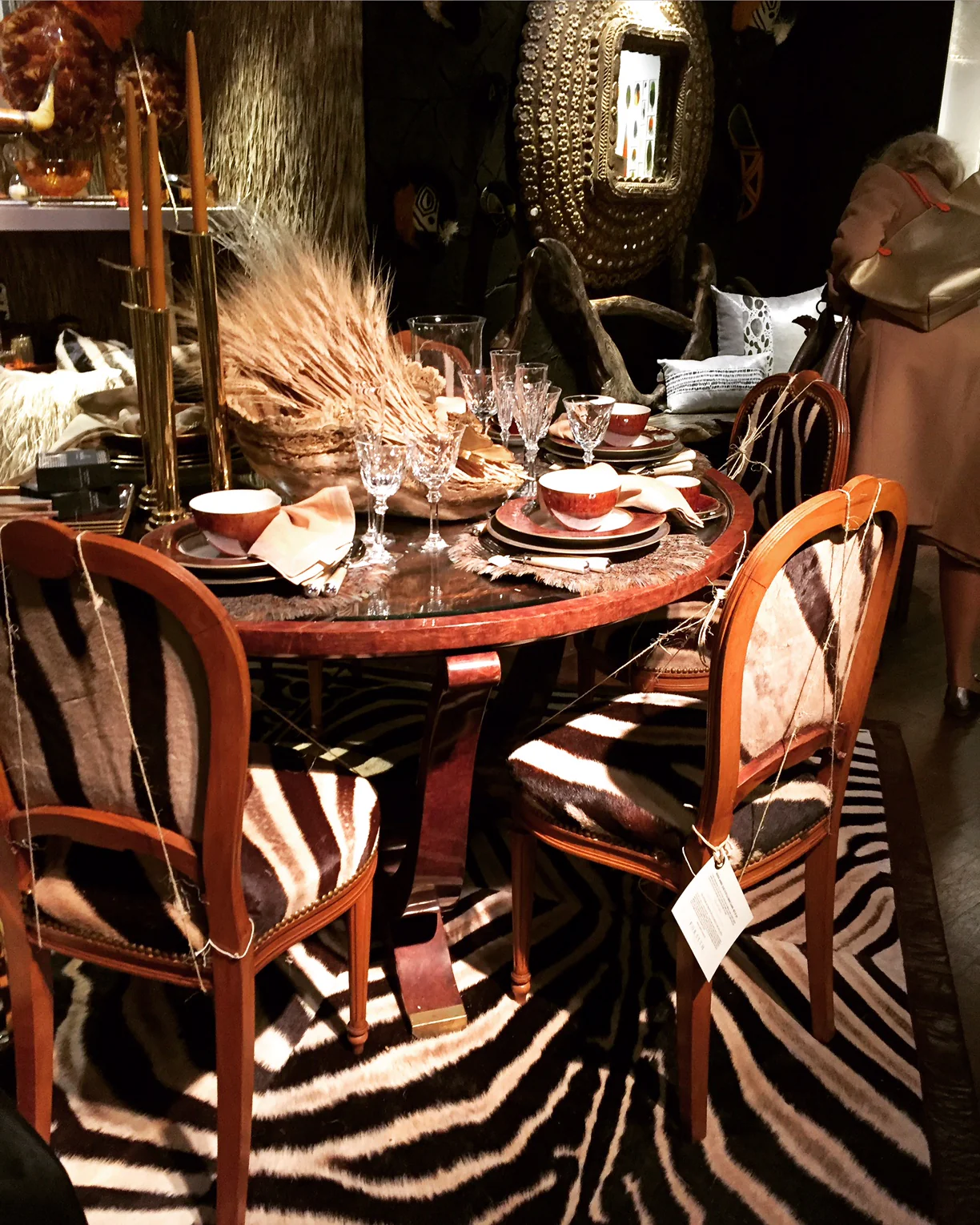 Louis XVI Style Dining Chairs in Zebra Hide, set of 6 - Image 3
