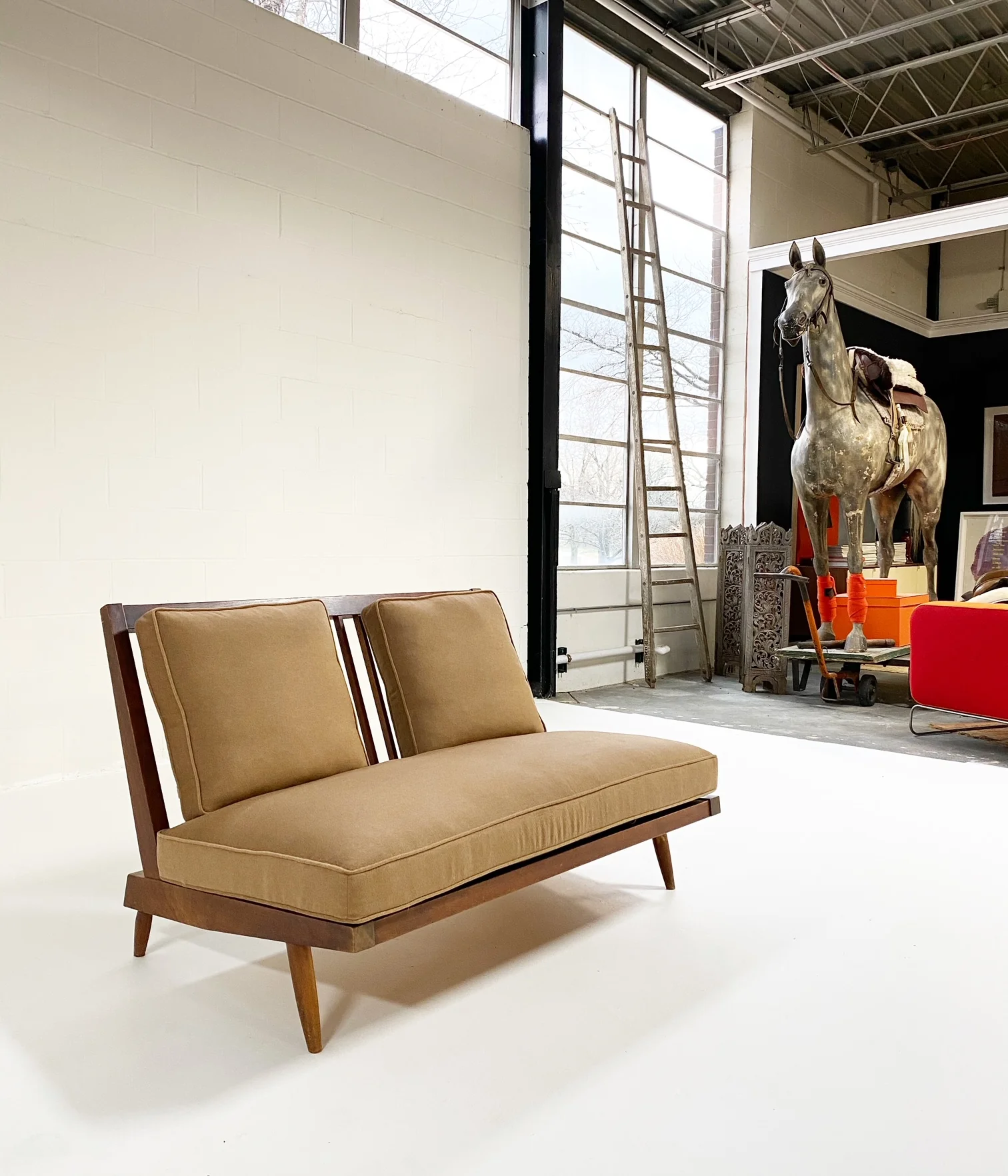 Settee with Loro Piana Cashmere Cushions - Image 7
