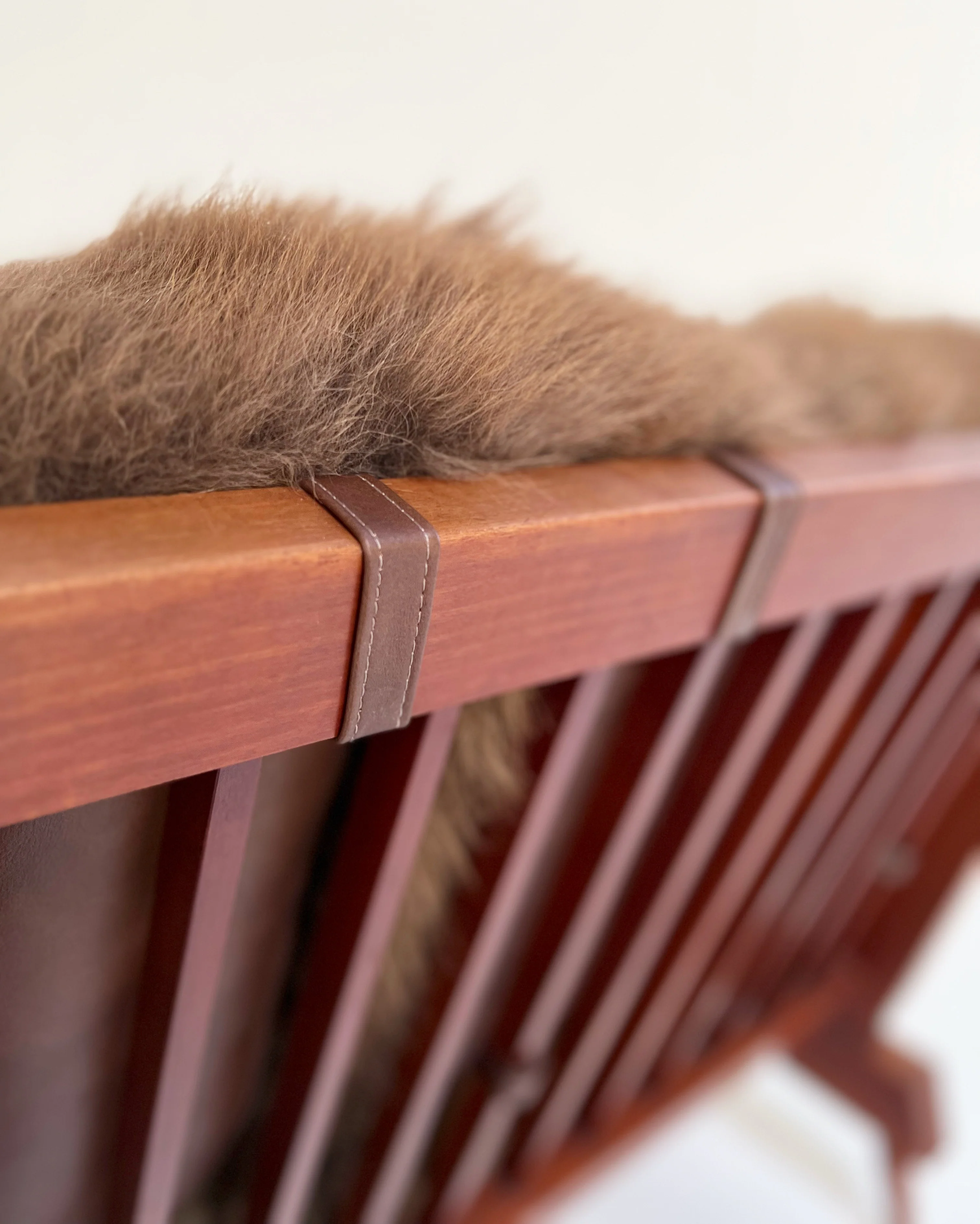 Settee with American Bison Hide Cushions - Image 9