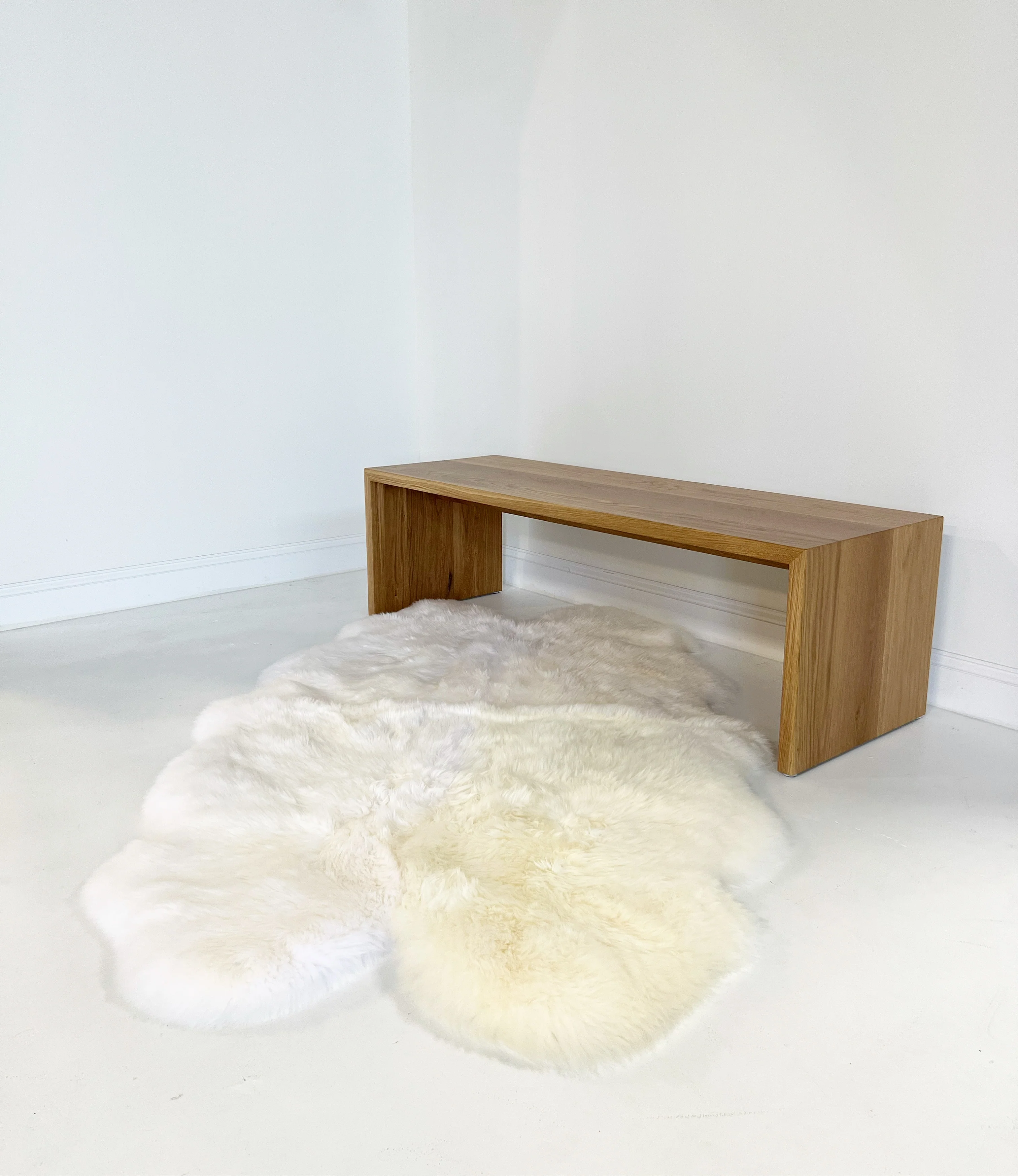 New Zealand Sheepskin Quad Rug - Ivory - Image 5