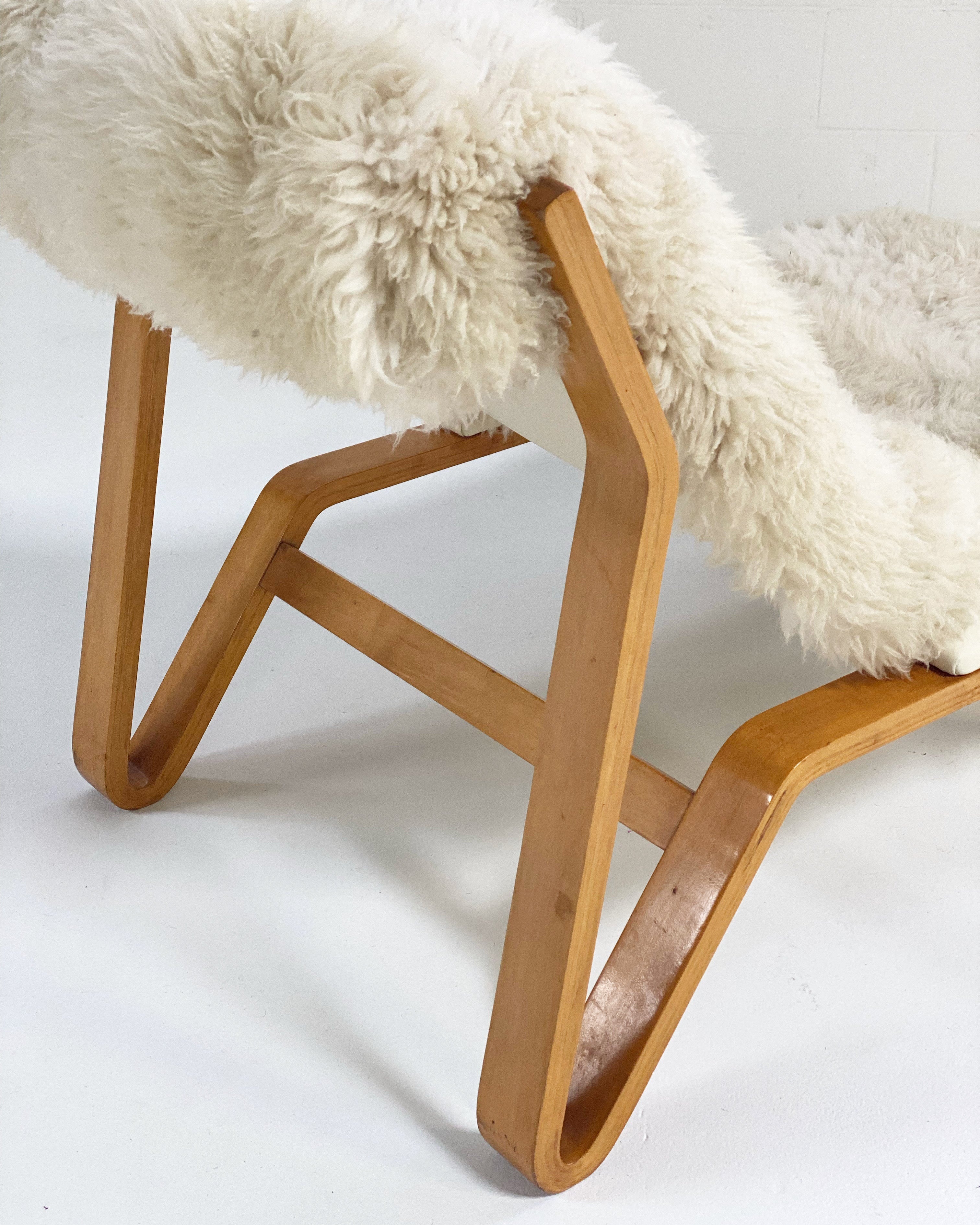 Suspension Chair in California Sheepskin and Leather - Image 2