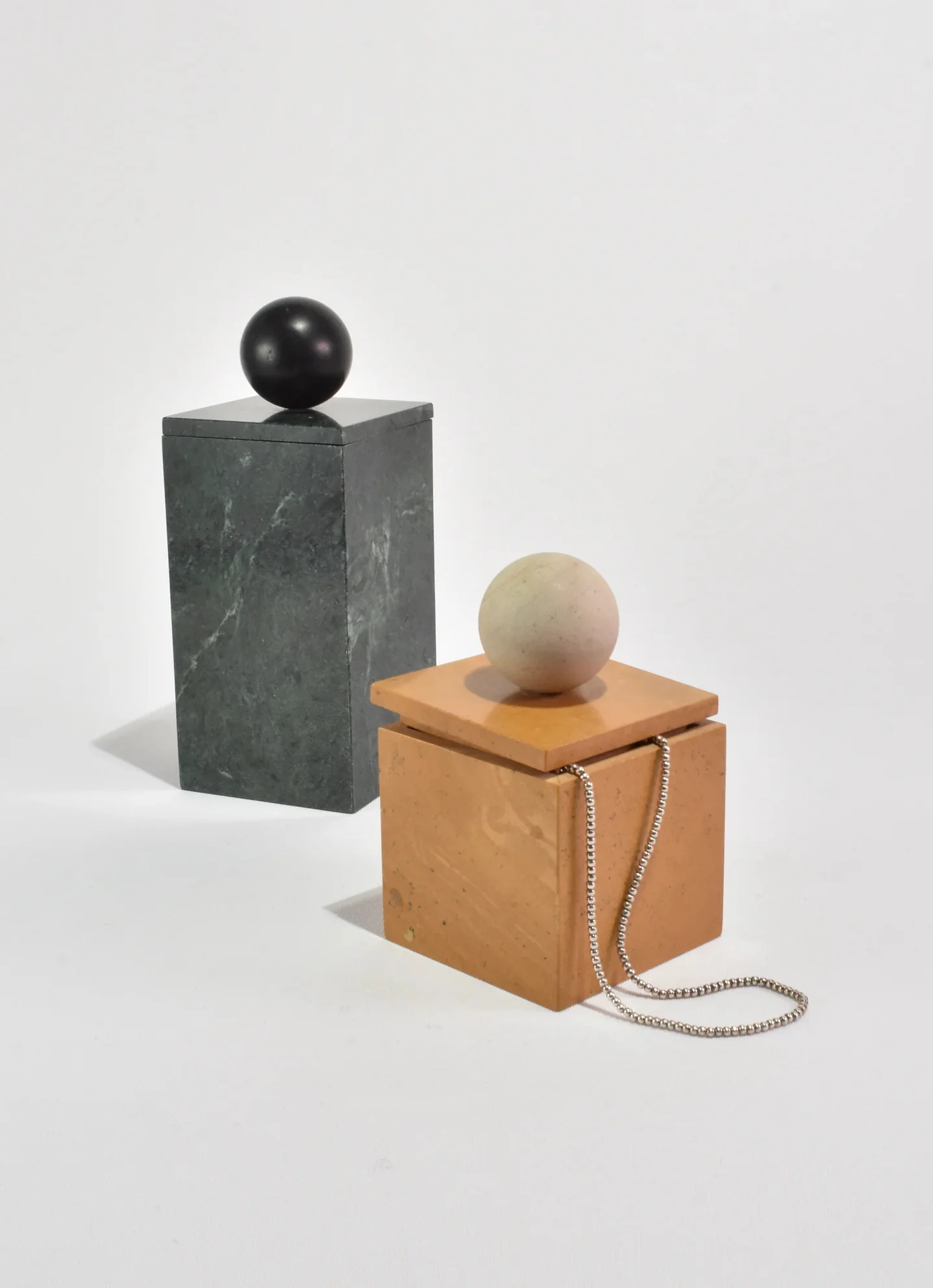 Tall Curio Box in Green Marble - Image 3