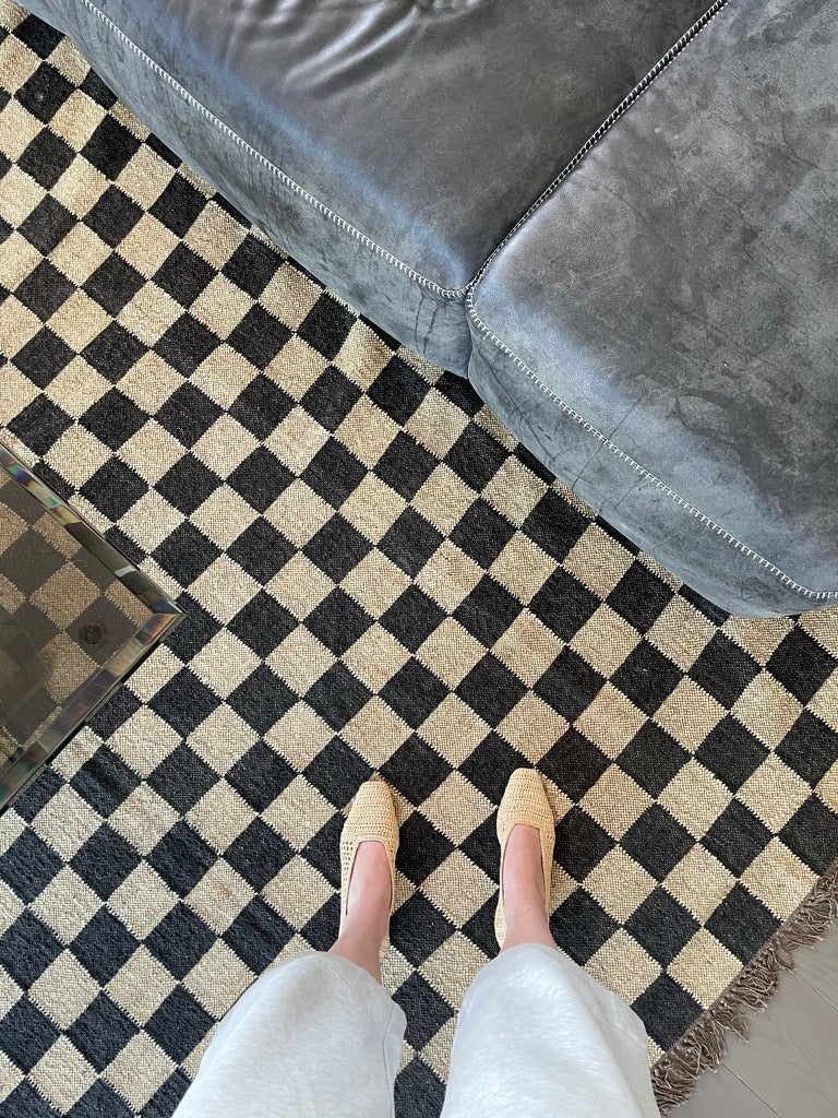 The Checkerboard Rug - Off Black - Image 12