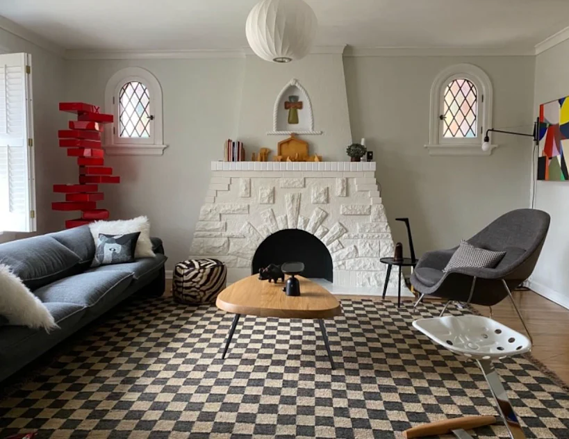 The Checkerboard Rug - Off Black - Image 13