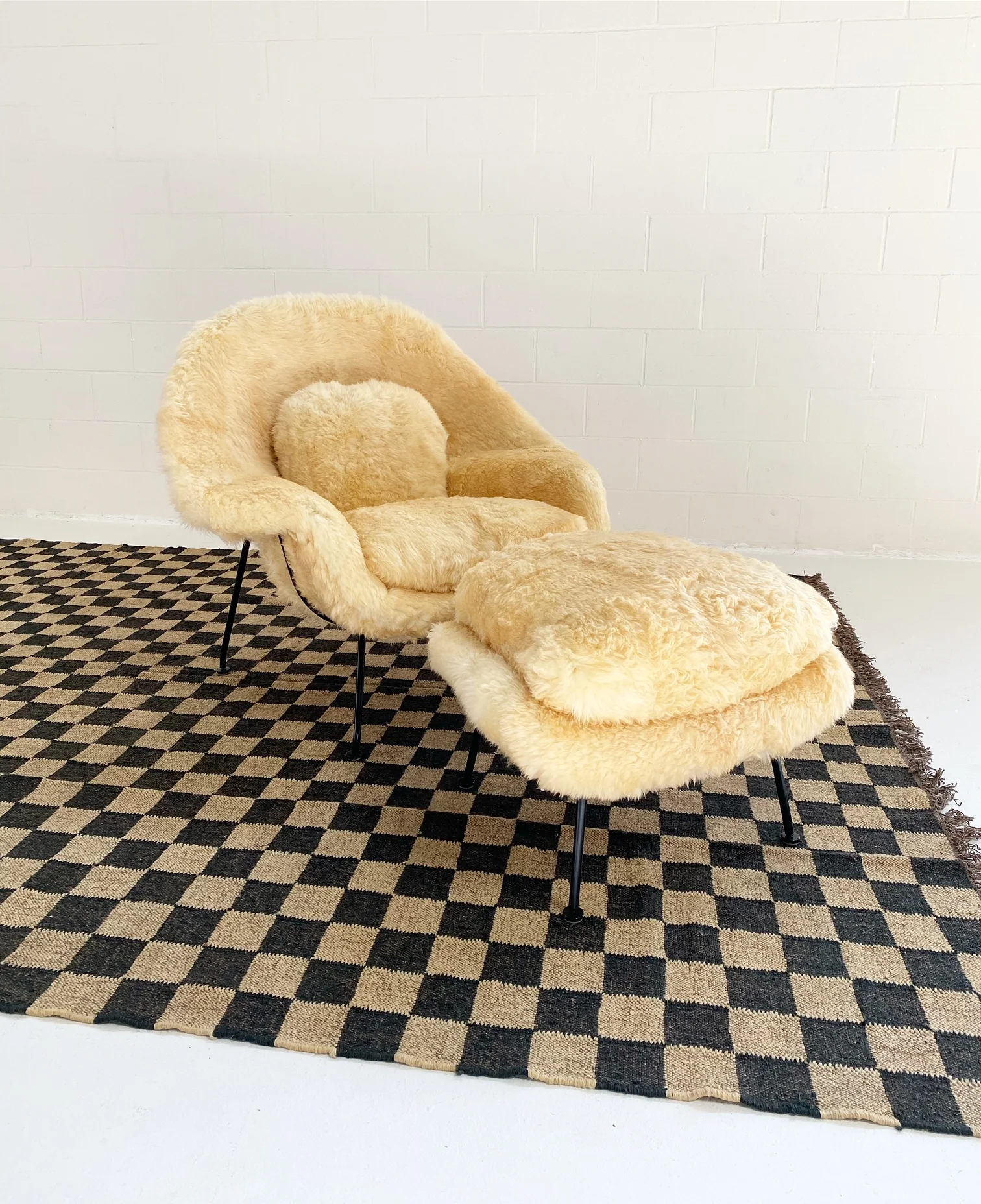 The Checkerboard Rug - Off Black - Image 15