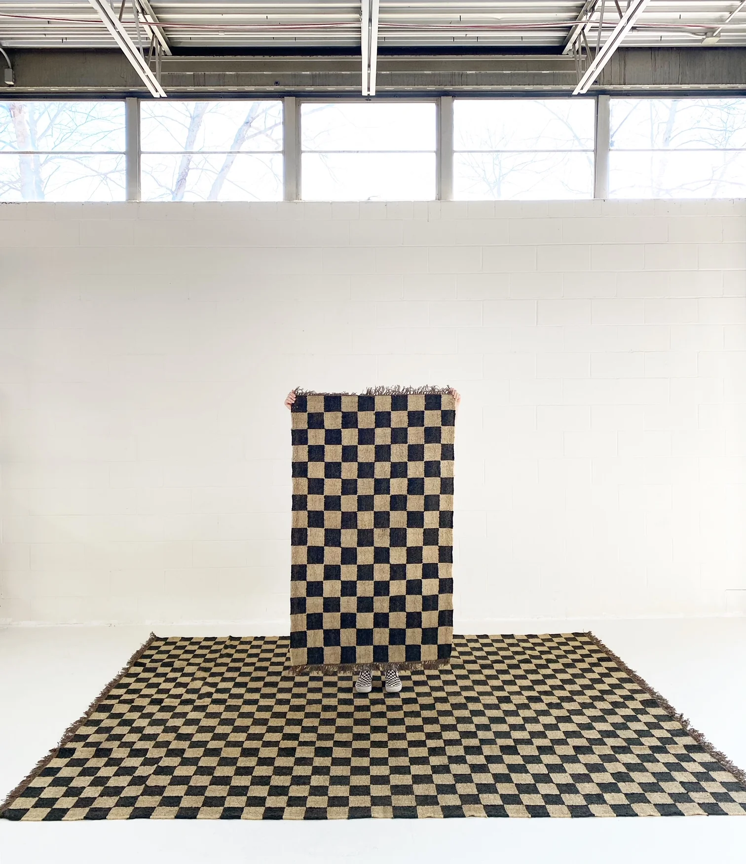 The Checkerboard Rug - Off Black - Image 18