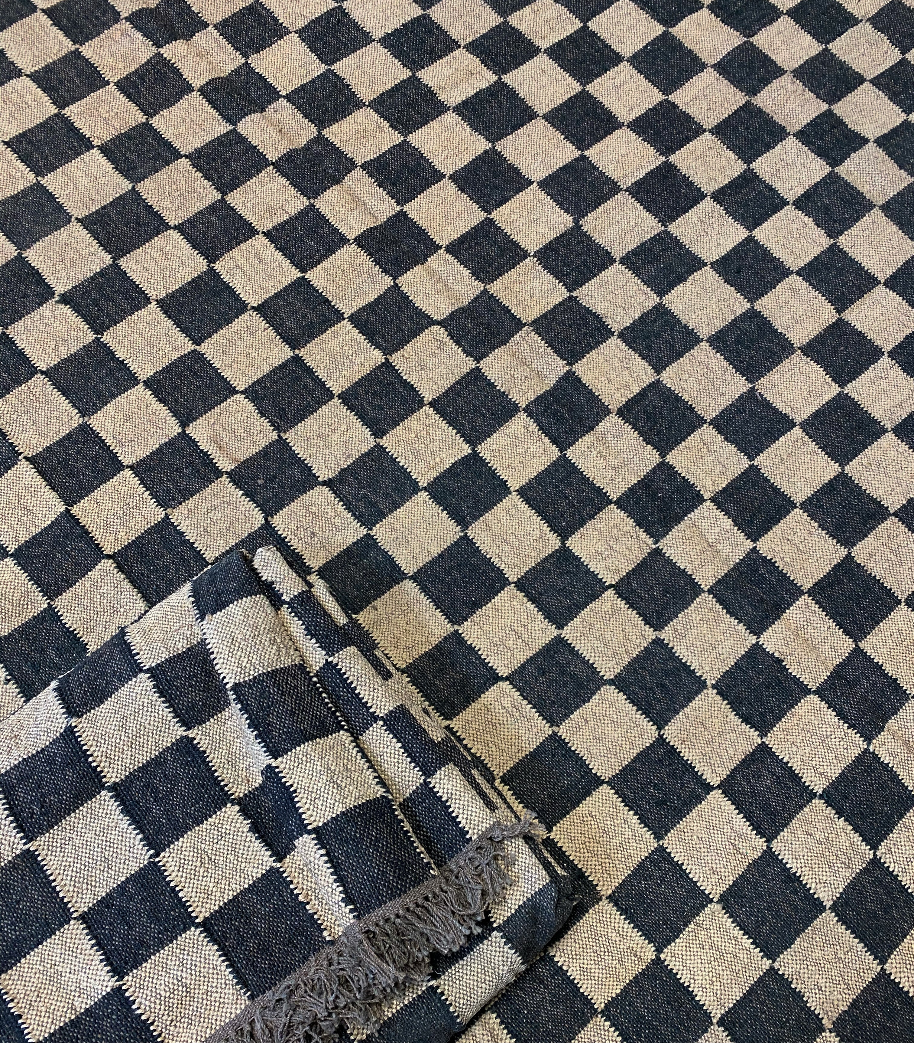 The Checkerboard Rug - Off Black - Image 19