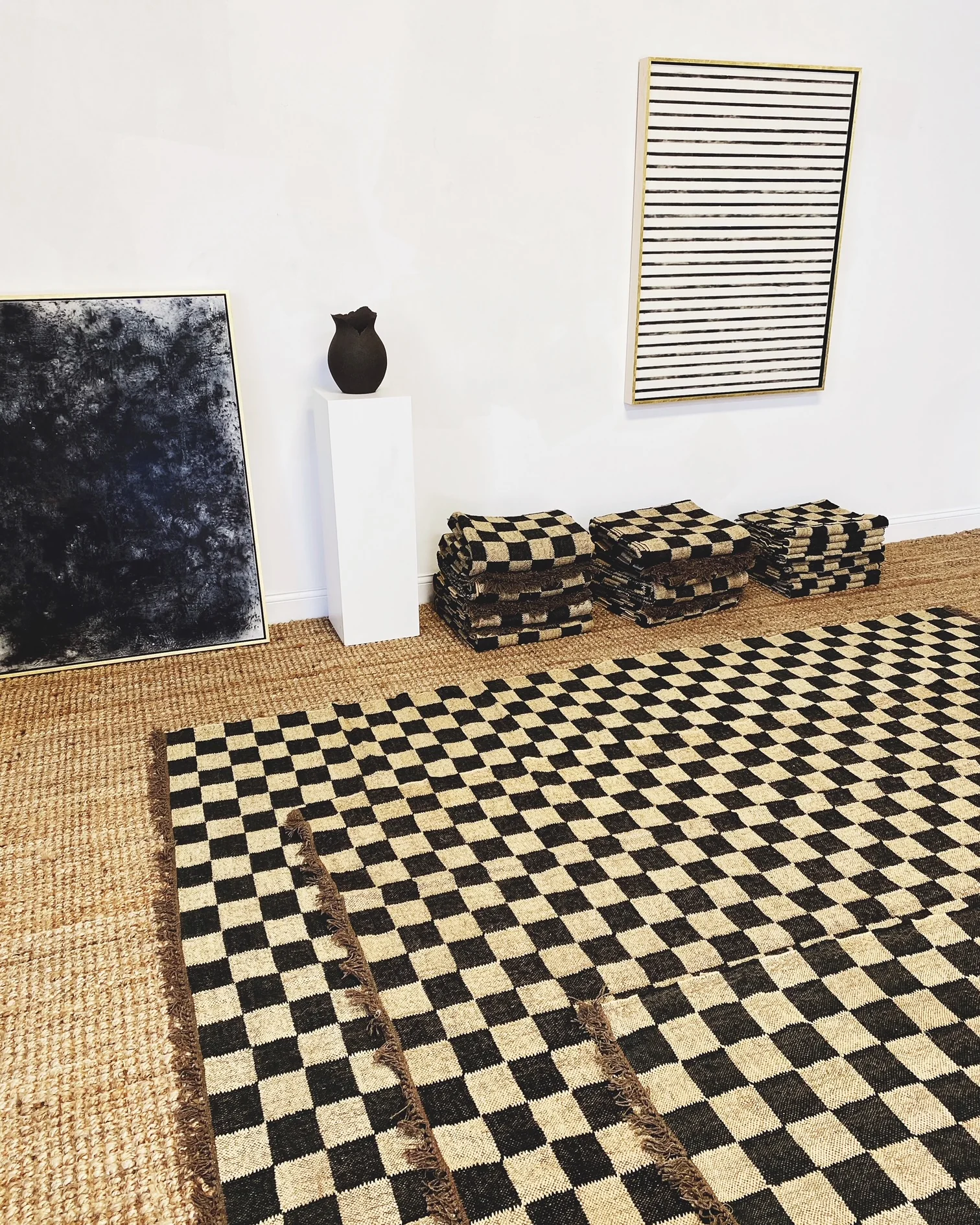 The Checkerboard Rug - Off Black - Image 21