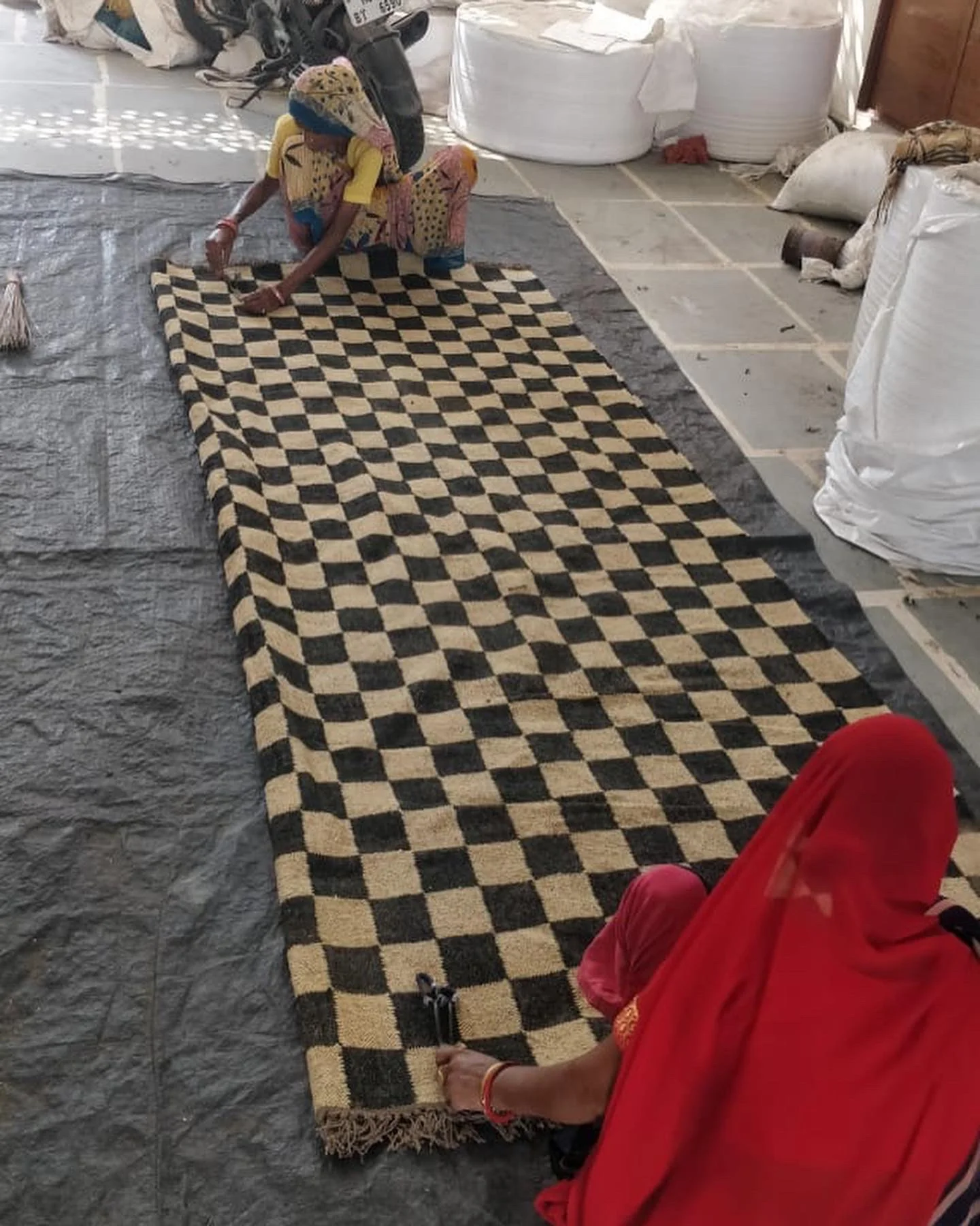 The Checkerboard Rug - Off Black - Image 23