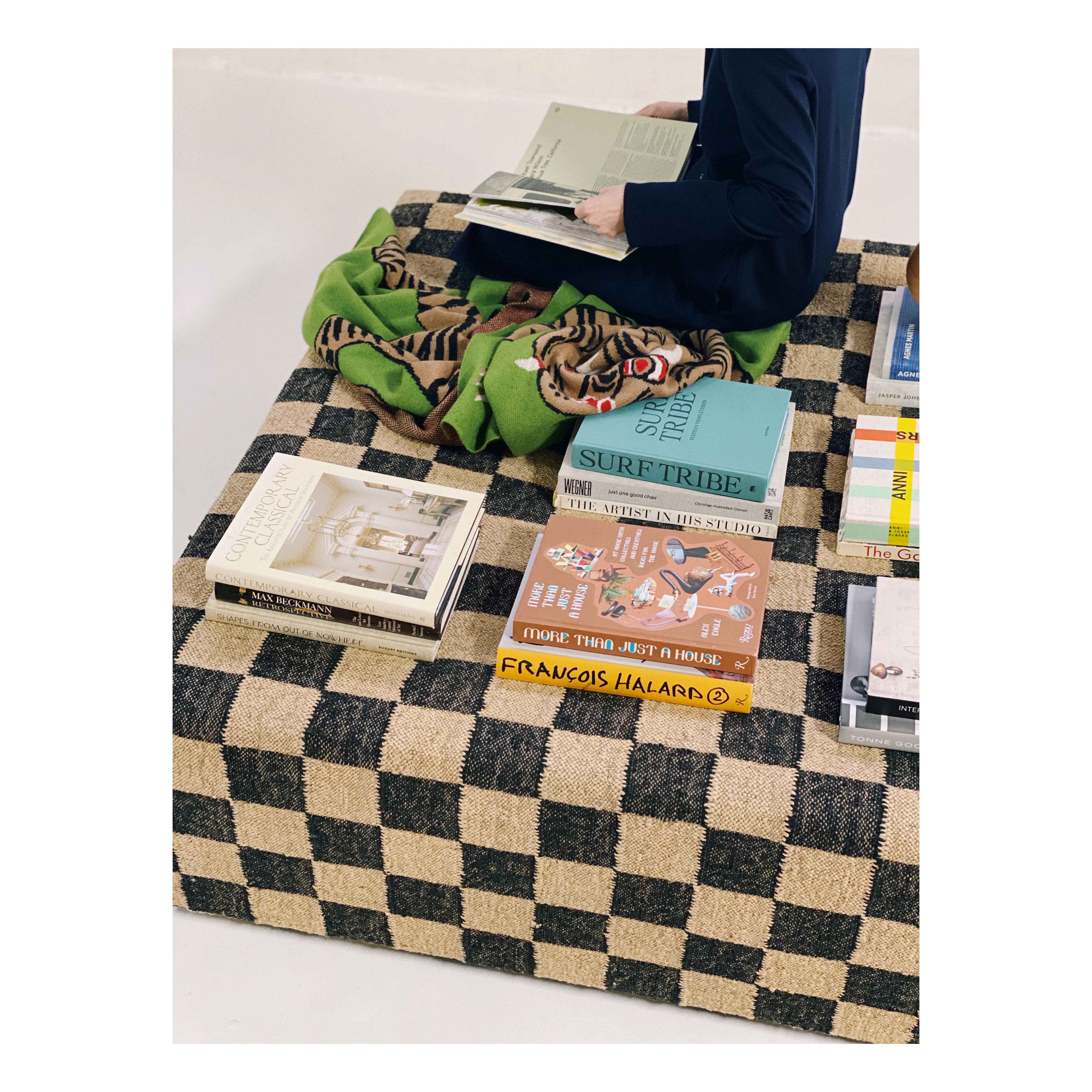 The Forsyth Checkerboard Ottoman, 54 x 54 in - Image 10