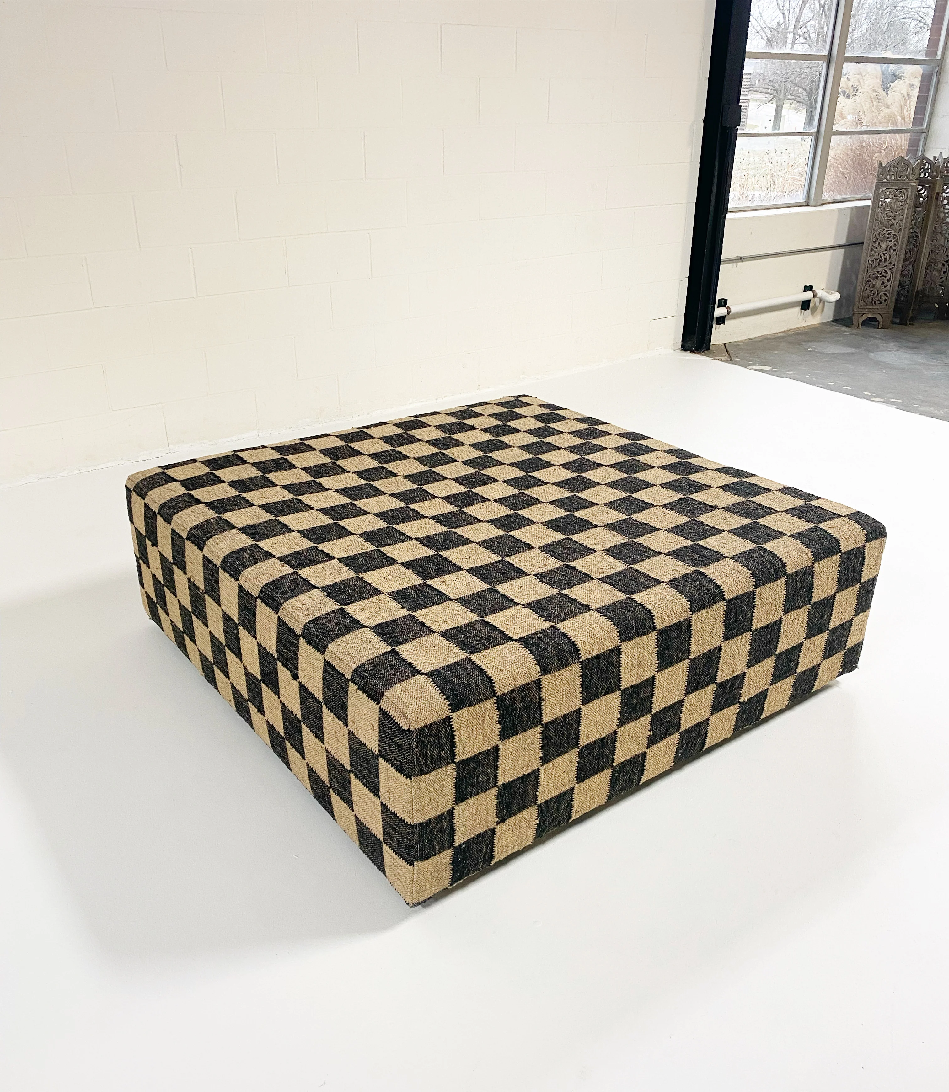 The Forsyth Checkerboard Ottoman, 54 x 54 in - Image 3