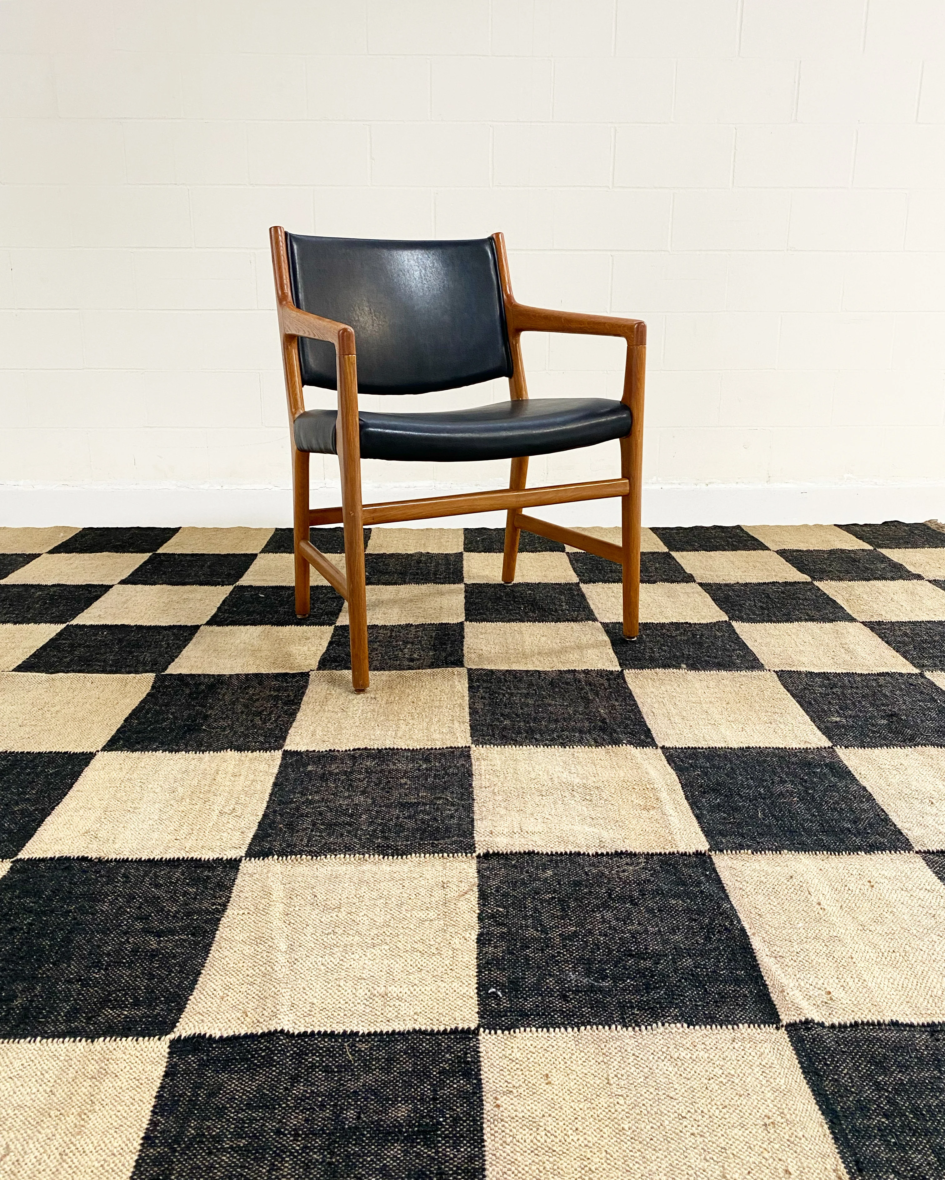 The Checkerboard Rug - Big Checks in Off Black - Image 12