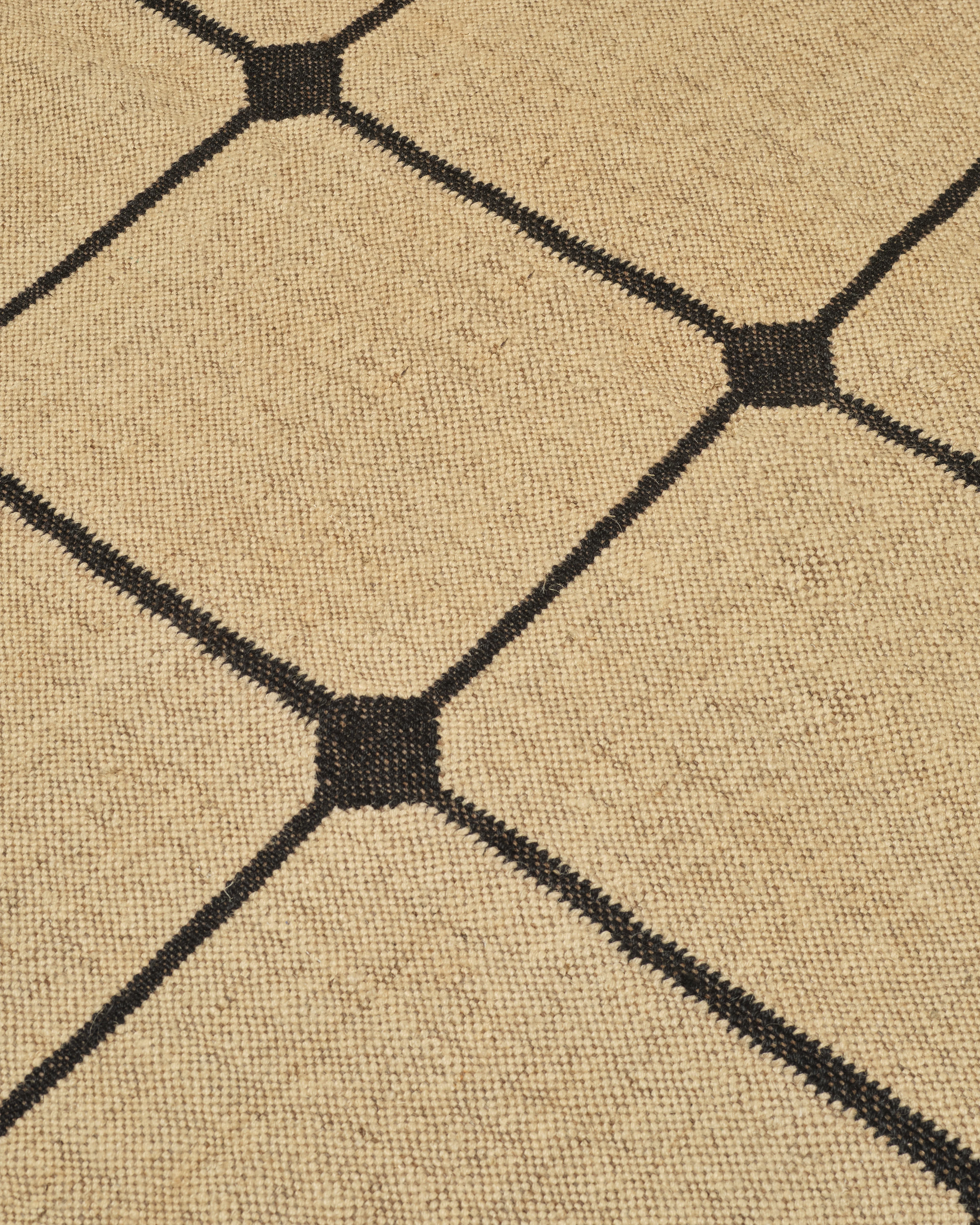 The Checkerboard Rug - Tile Checks in Off Black - Image 3