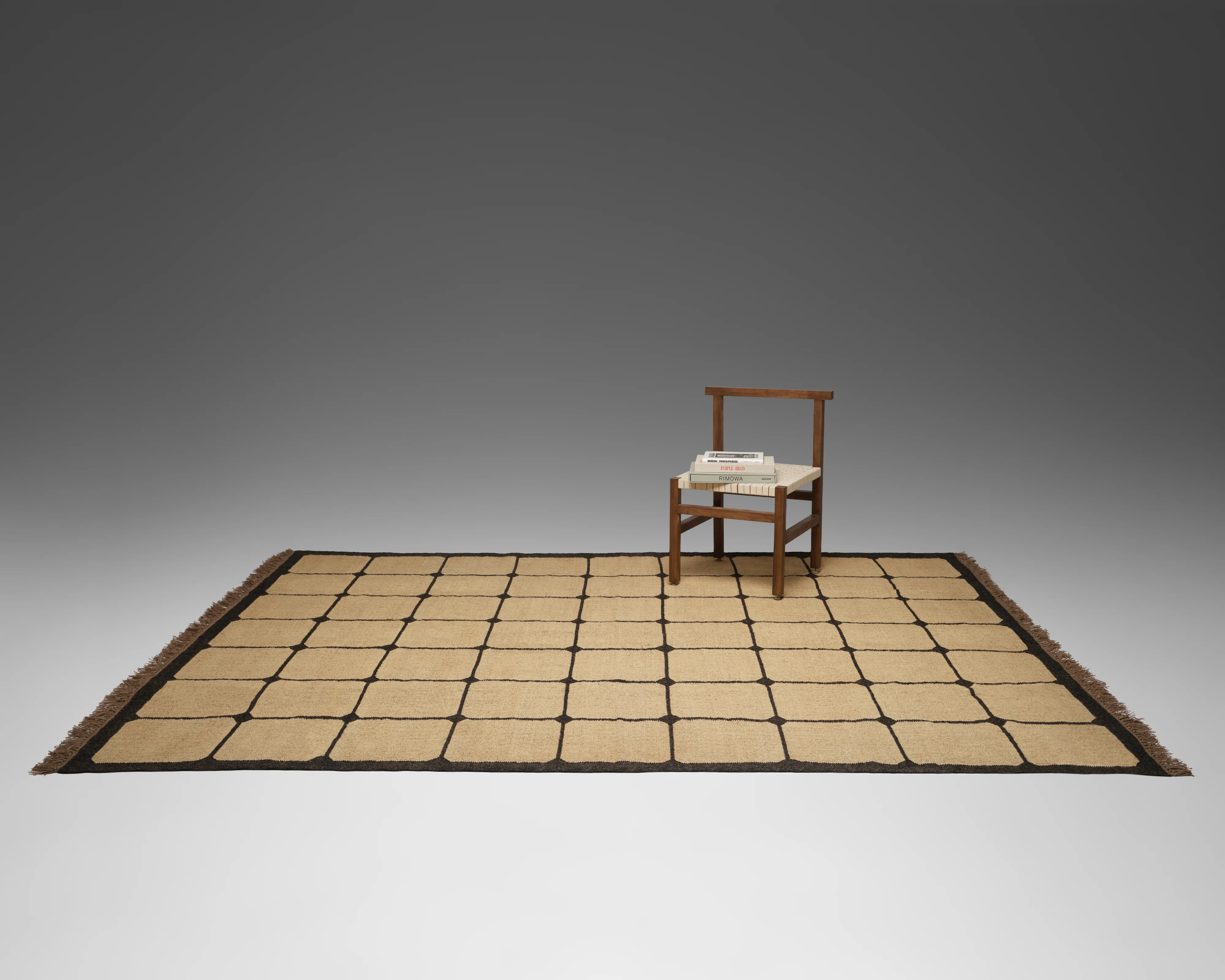 The Checkerboard Rug - Tile Checks in Off Black - Image 4