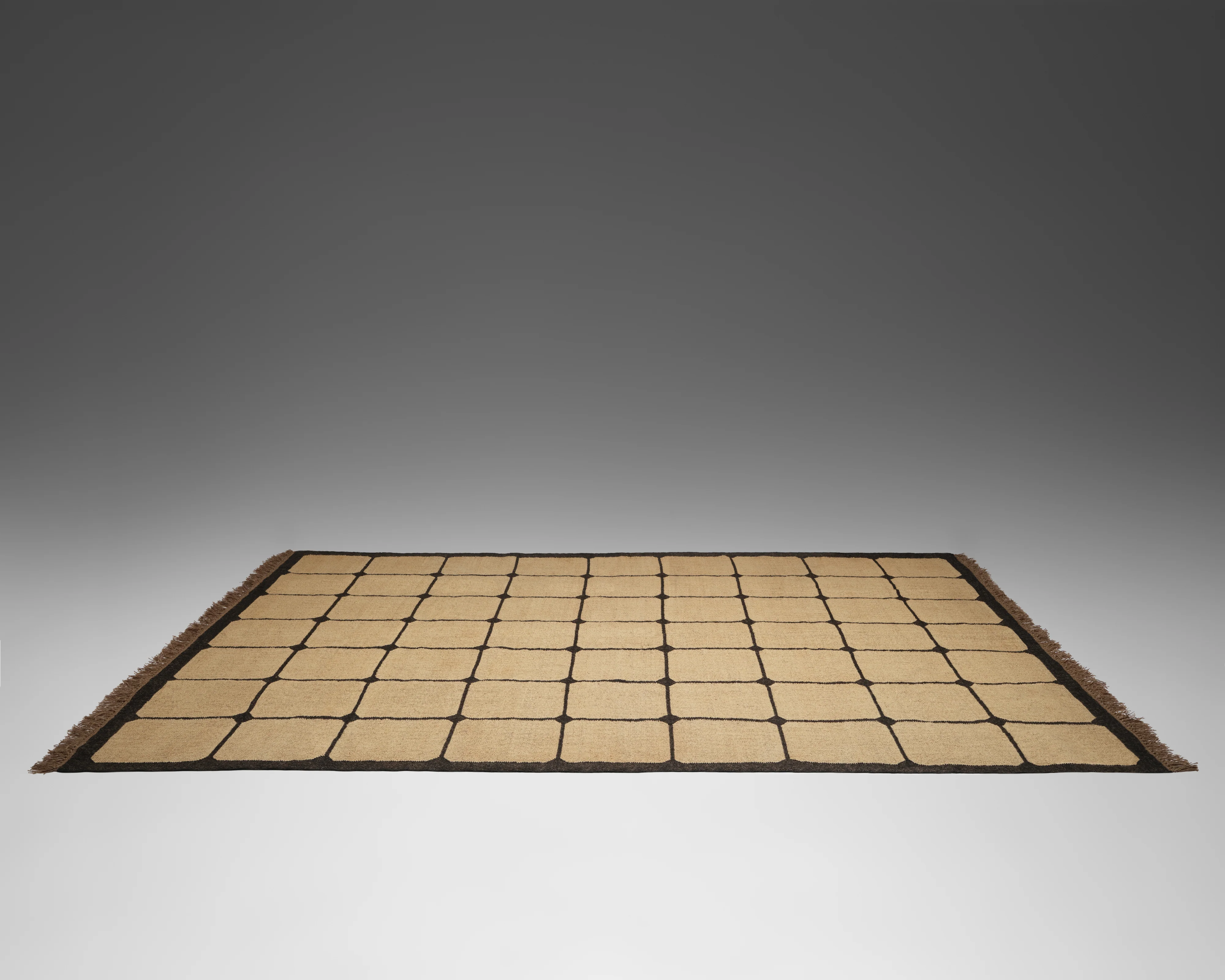 The Checkerboard Rug - Tile Checks in Off Black - Image 5
