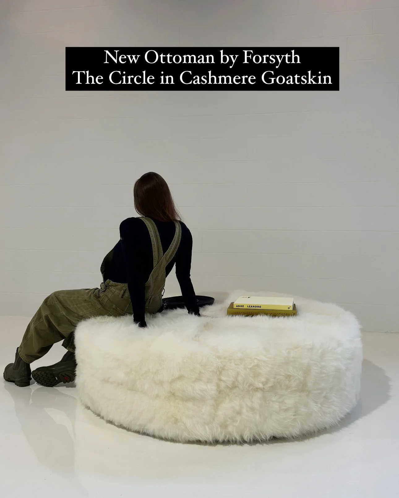 The Forsyth Circle Ottoman in Natural Cashmere Goatskin - Image 10