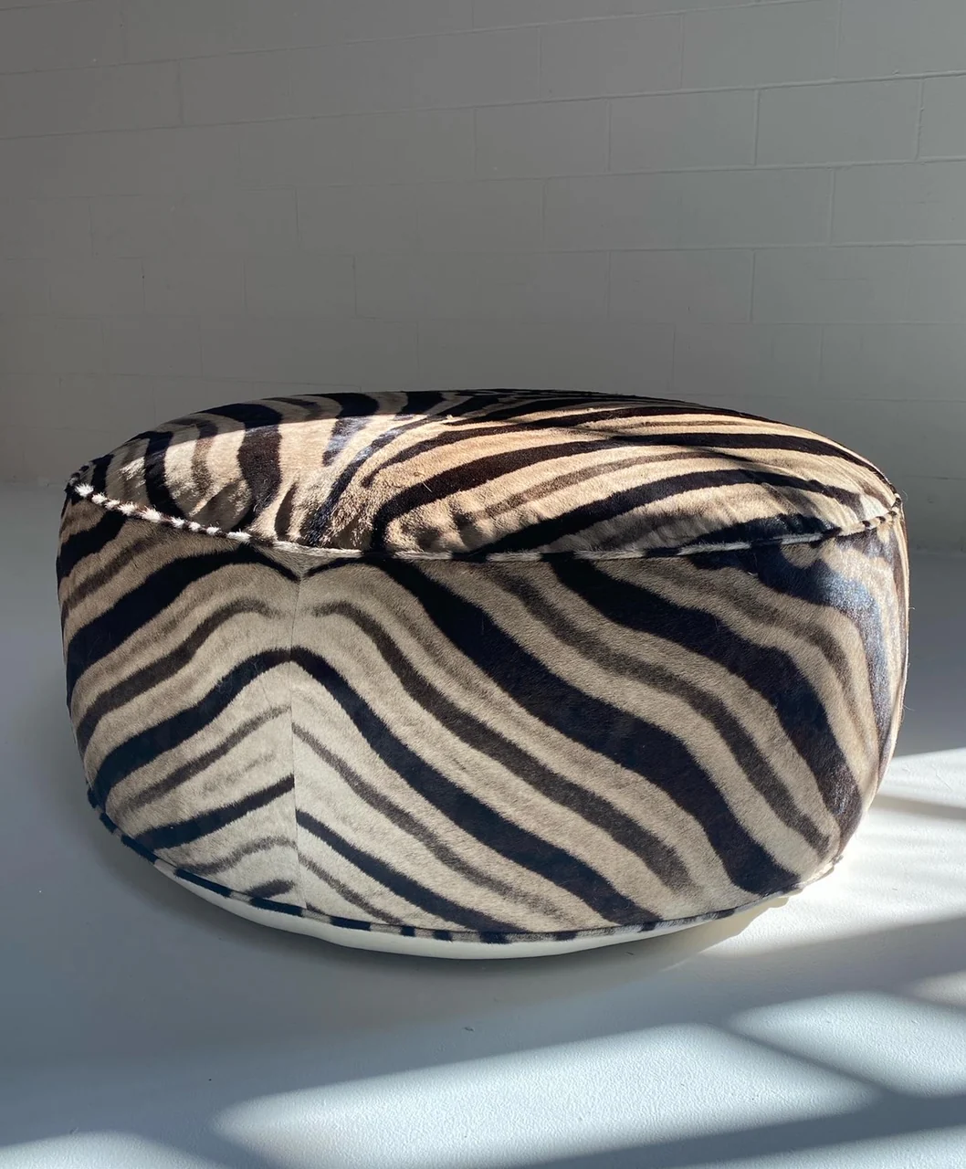 The Forsyth Cloud Ottoman in Zebra Hide - Image 11