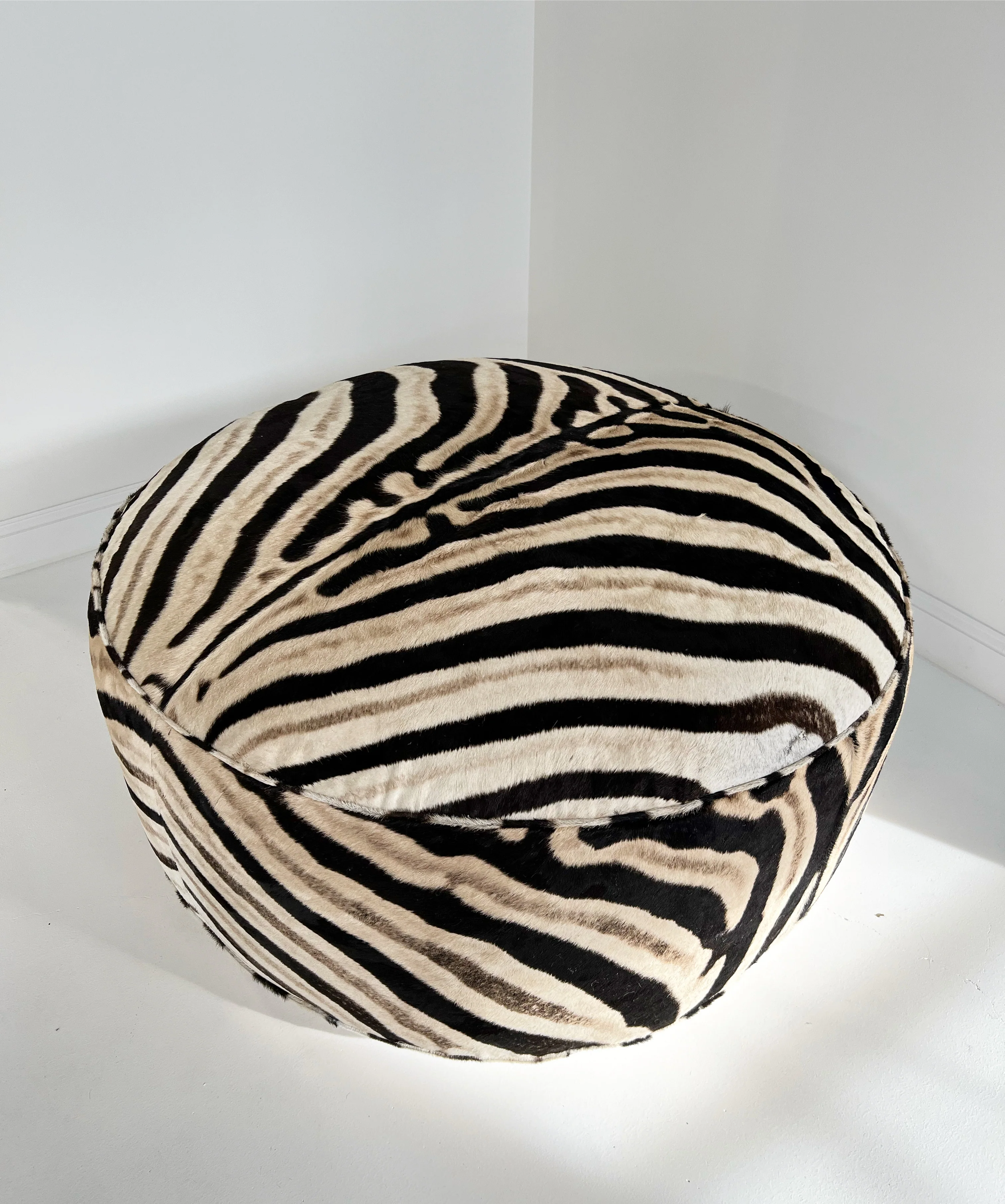 The Forsyth Cloud Ottoman in Zebra Hide - Image 12
