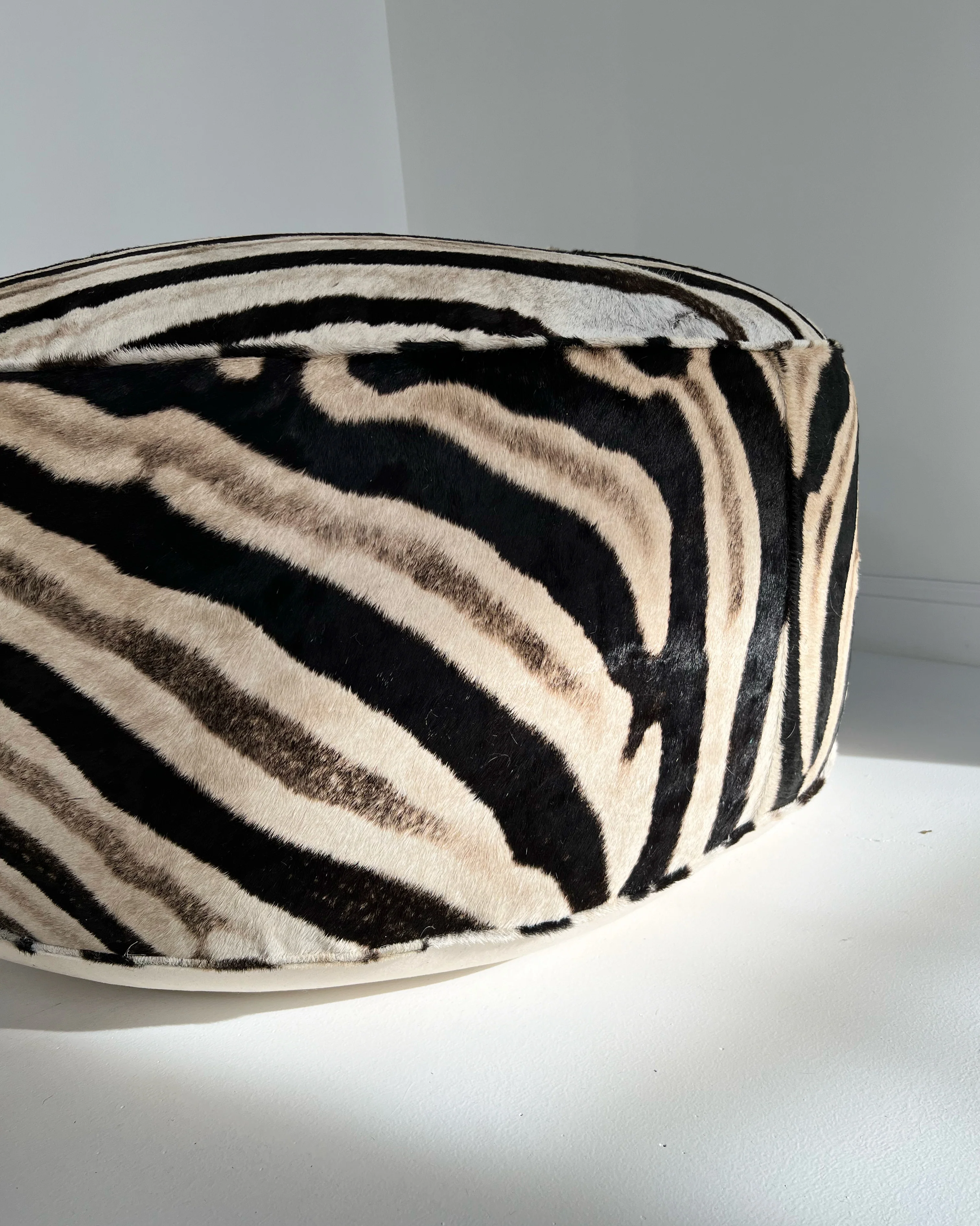 The Forsyth Cloud Ottoman in Zebra Hide - Image 13