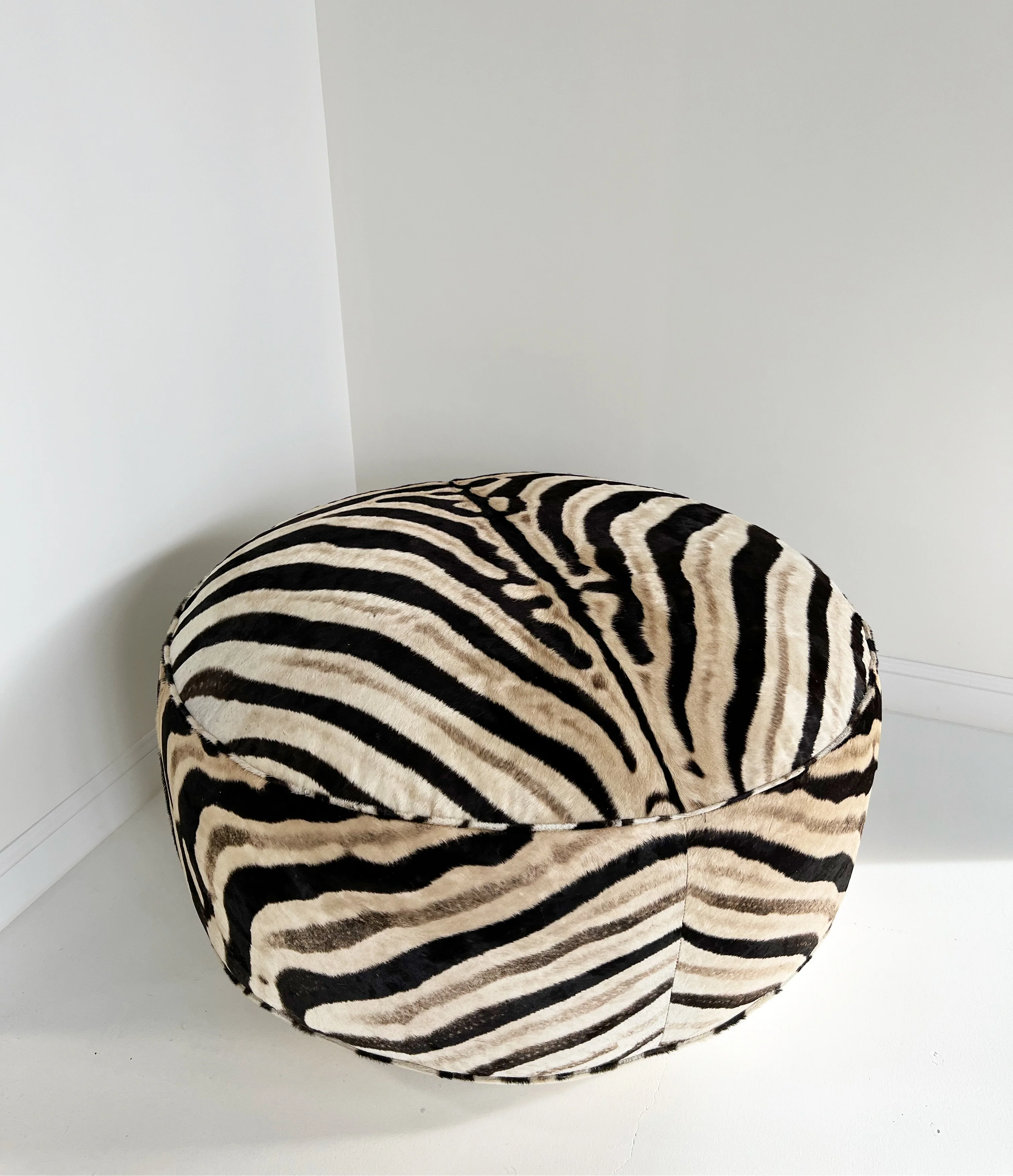 The Forsyth Cloud Ottoman in Zebra Hide - Image 14