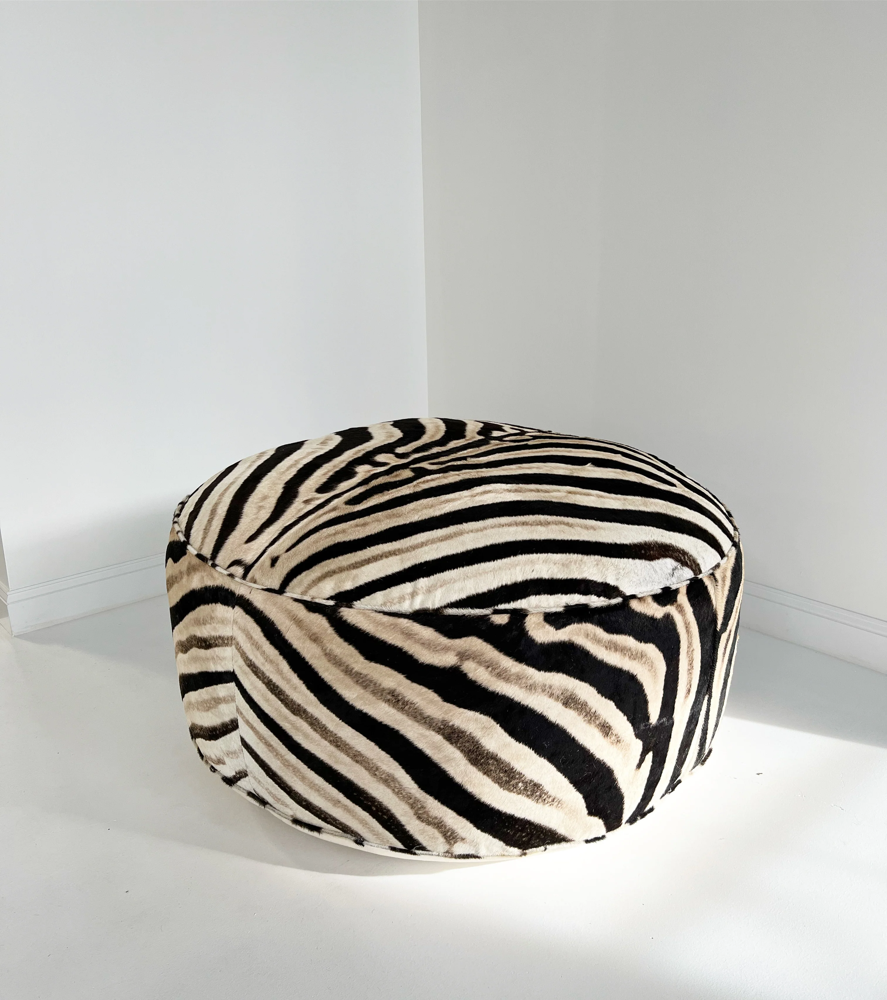 The Forsyth Cloud Ottoman in Zebra Hide - Image 3