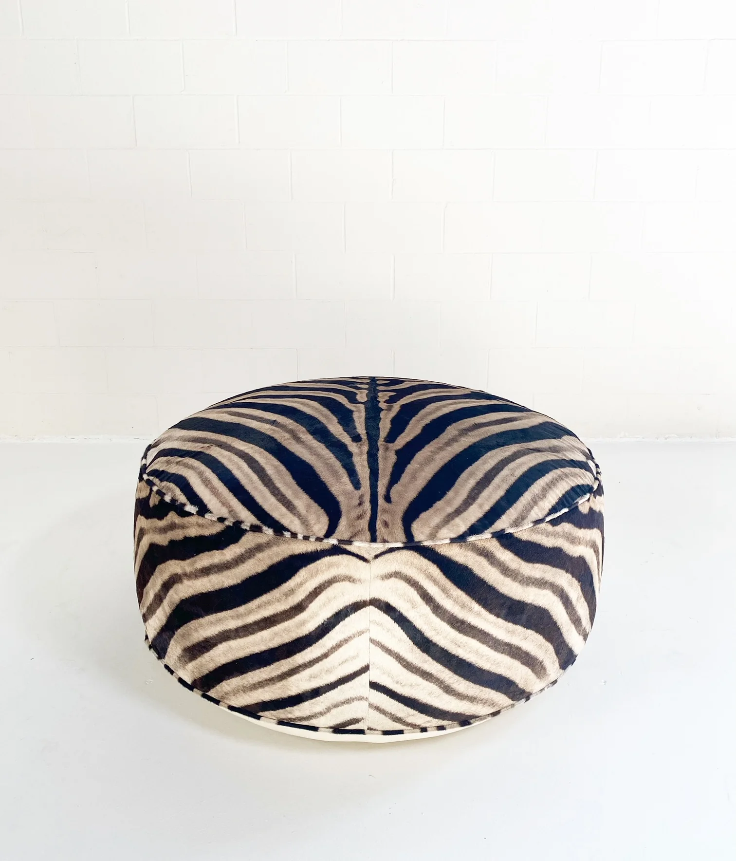 The Forsyth Cloud Ottoman in Zebra Hide - Image 4