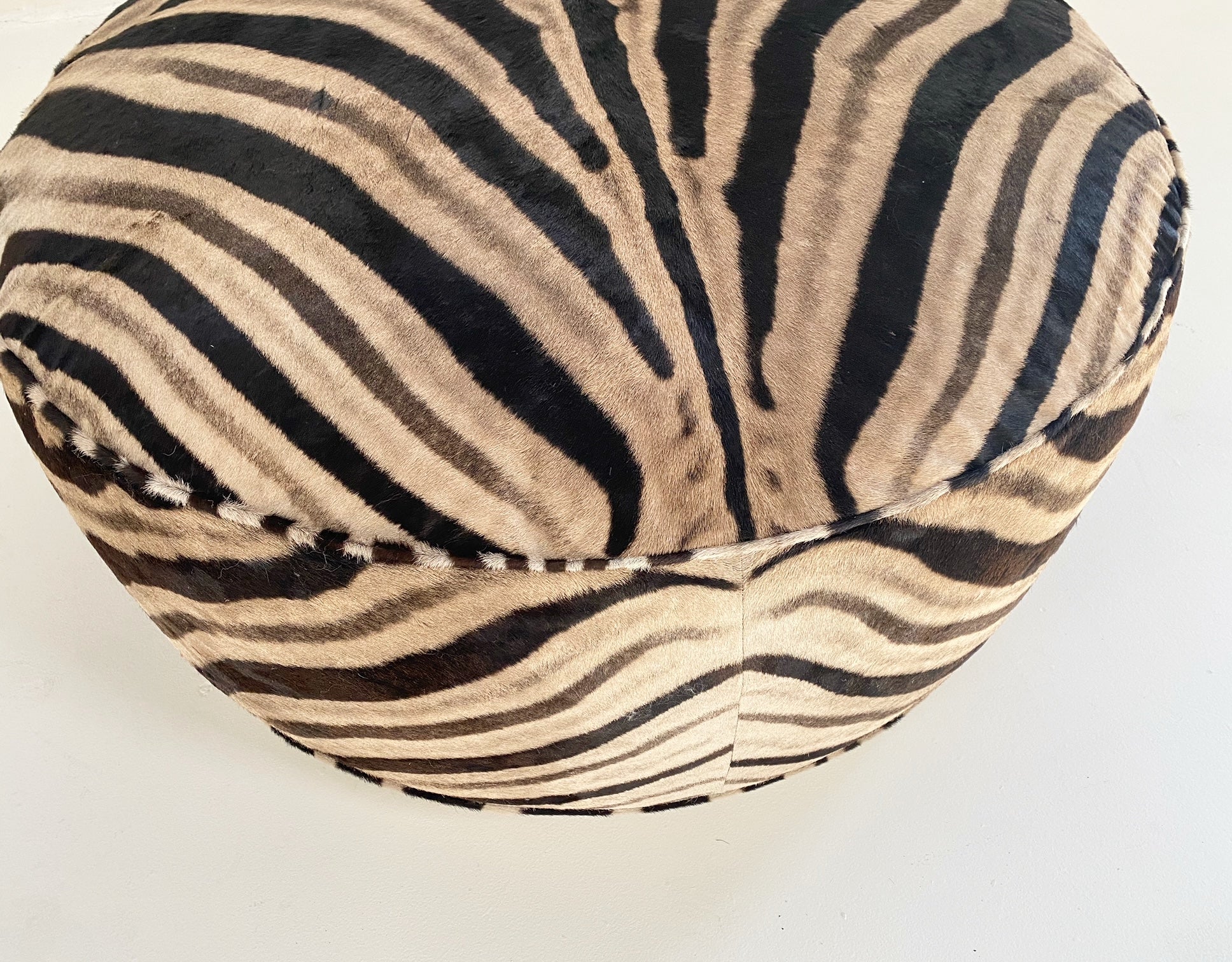 The Forsyth Cloud Ottoman in Zebra Hide - Image 5