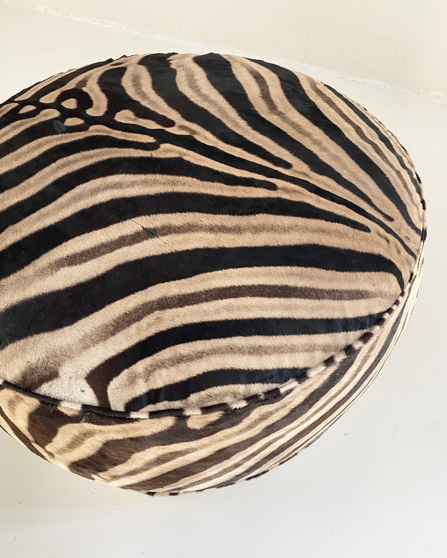 The Forsyth Cloud Ottoman in Zebra Hide - Image 6