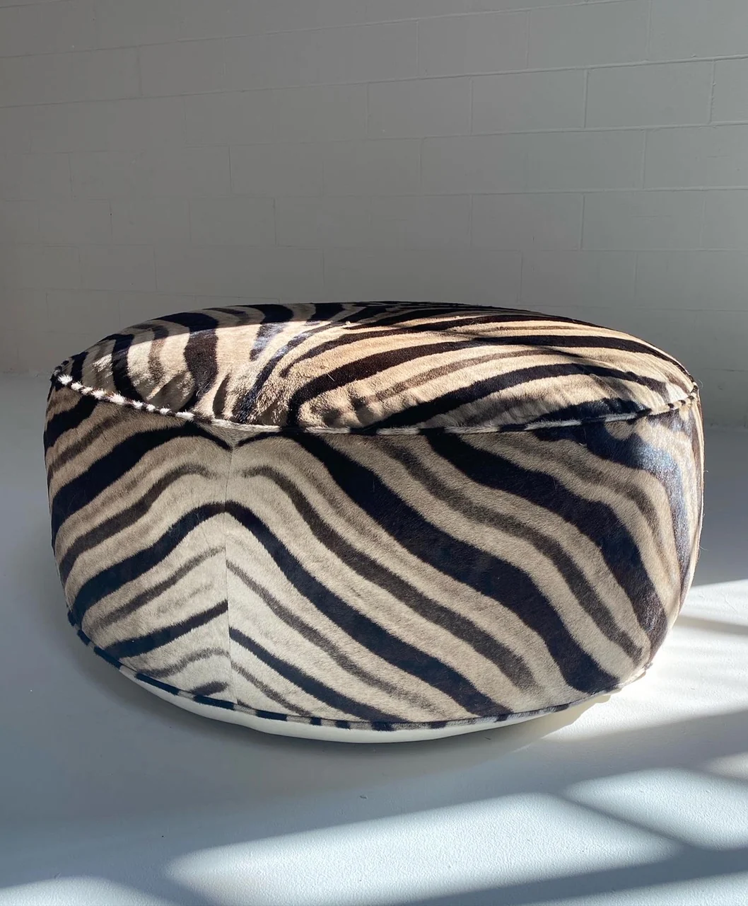 The Forsyth Cloud Ottoman in Zebra Hide - Image 7