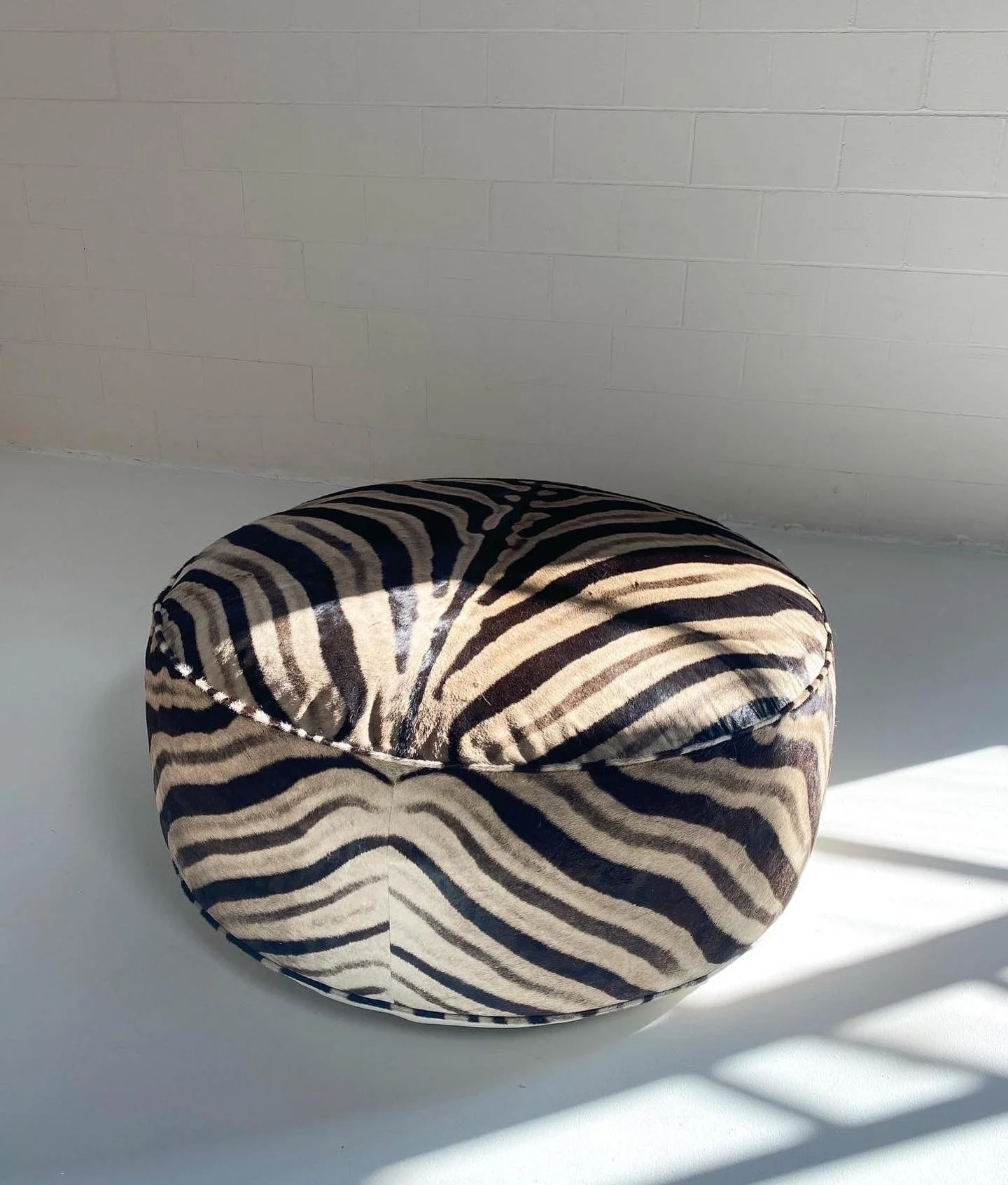 The Forsyth Cloud Ottoman in Zebra Hide - Image 8