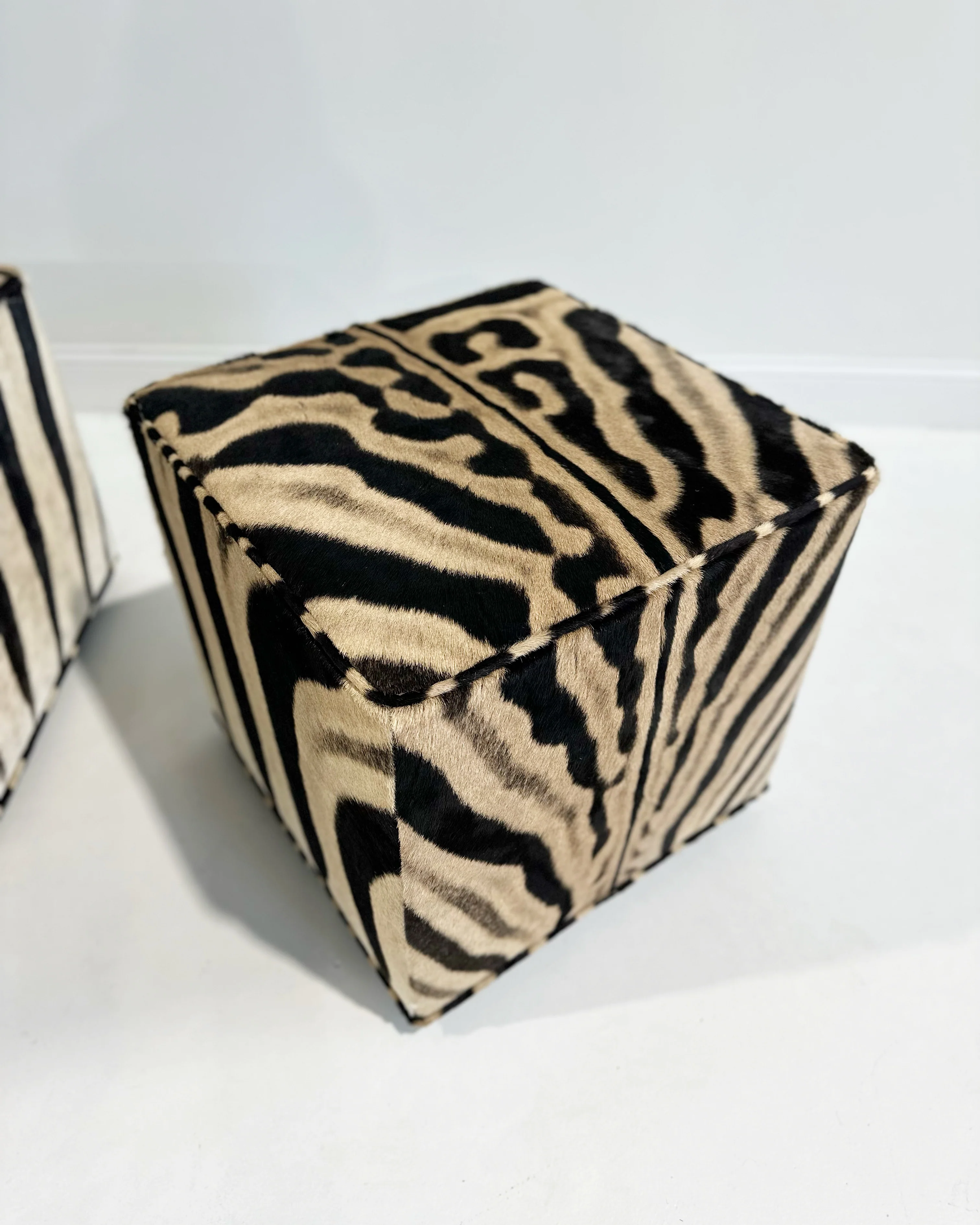 The Forsyth Cube Ottoman in Zebra - Image 3