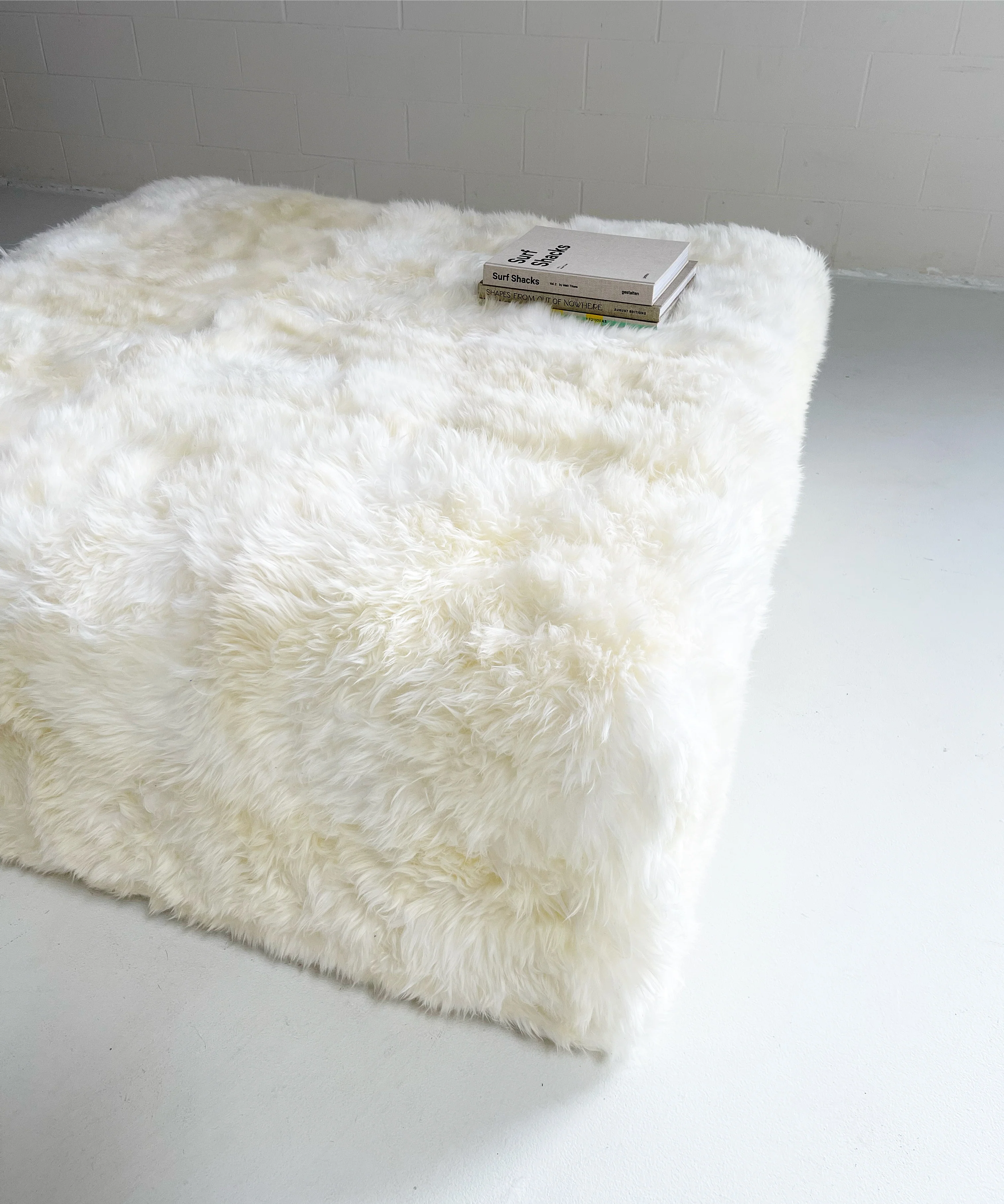 The Forsyth Large Ottoman in Sheepskin, 56 x 56 in - Image 2