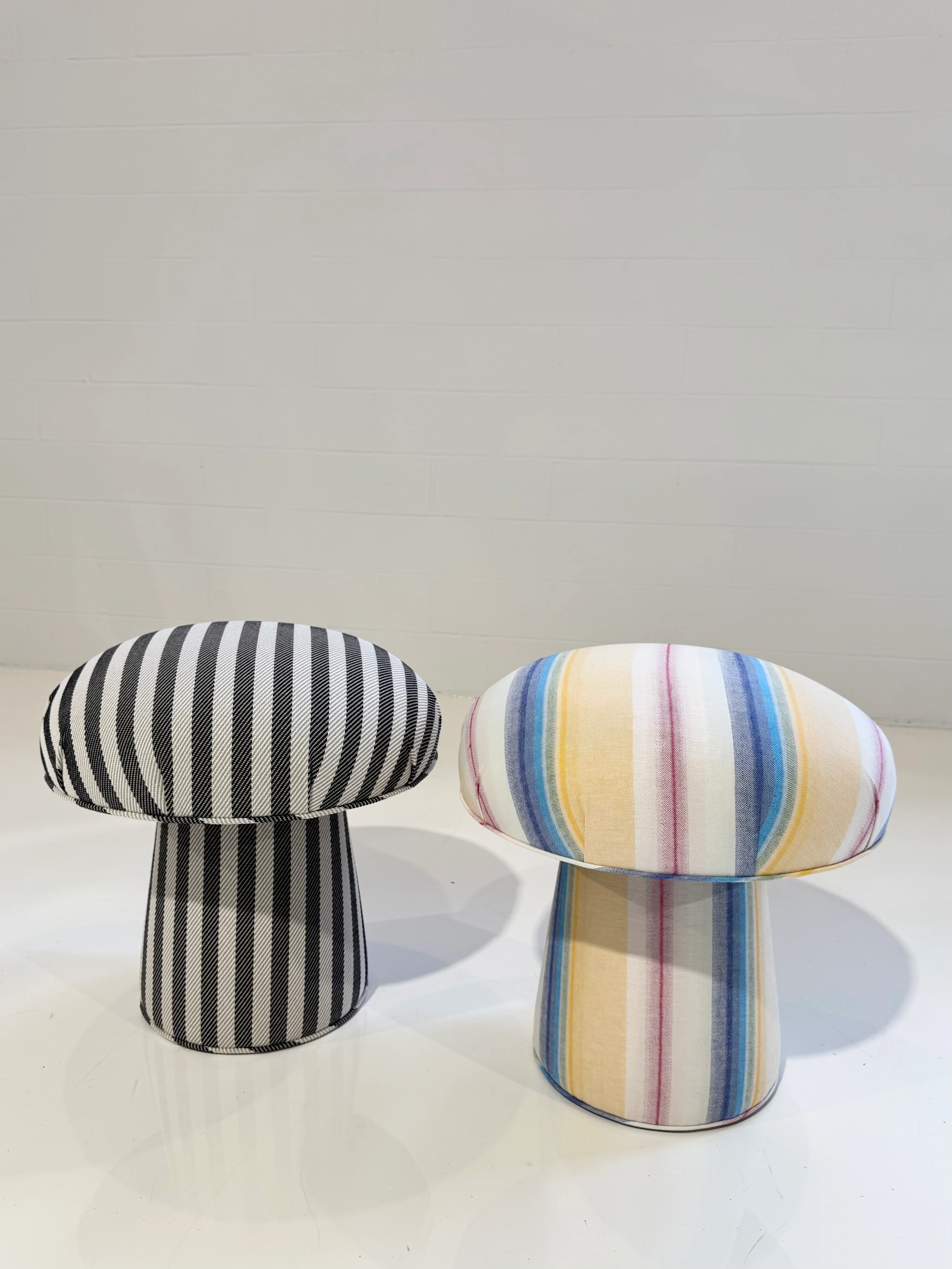 The Forsyth Mushroom Pouf in Dedar 'Voulez-Vous' - Image 3