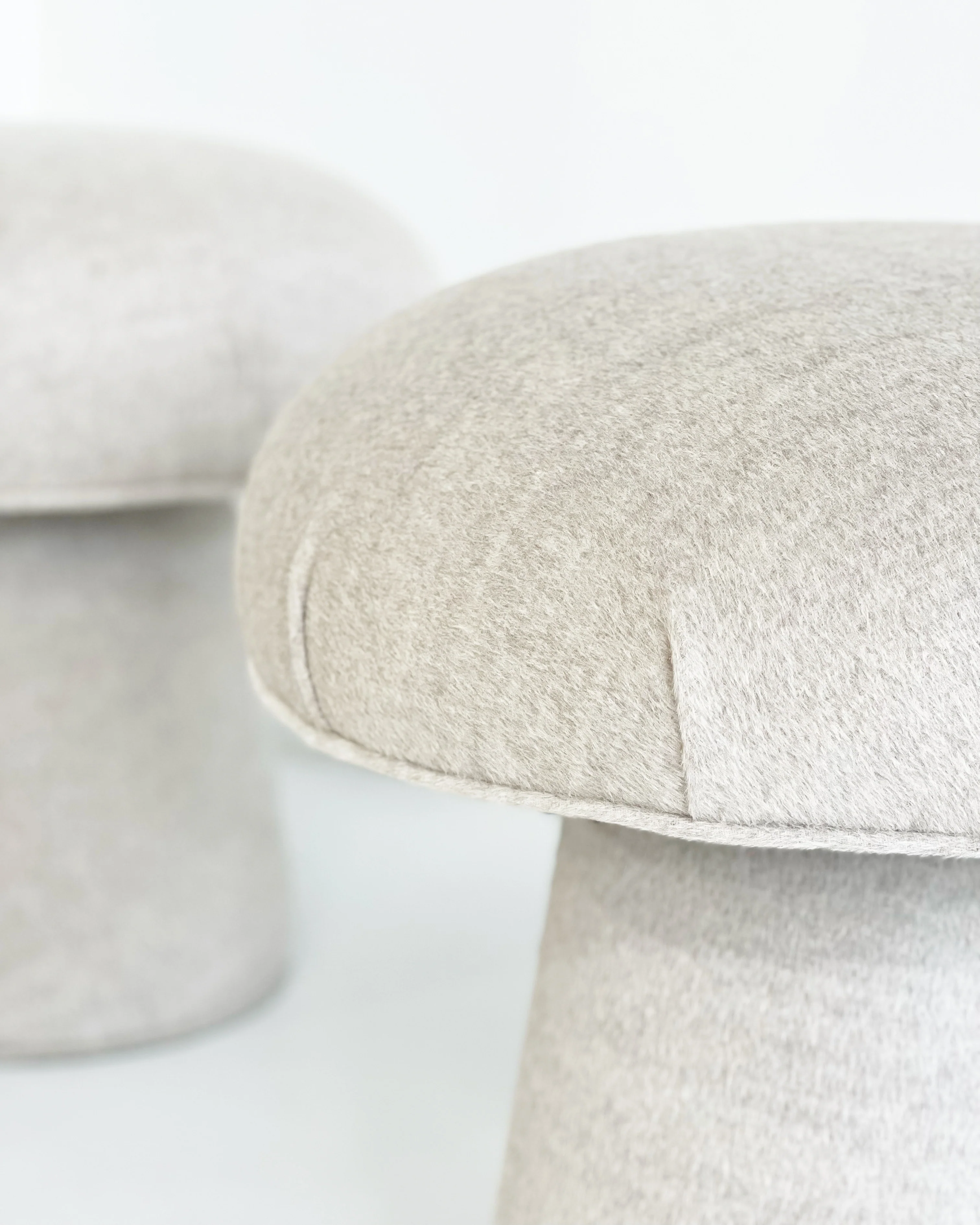The Forsyth Mushroom Pouf in Loro Piana 'Incas' Alpaca Wool - Image 3