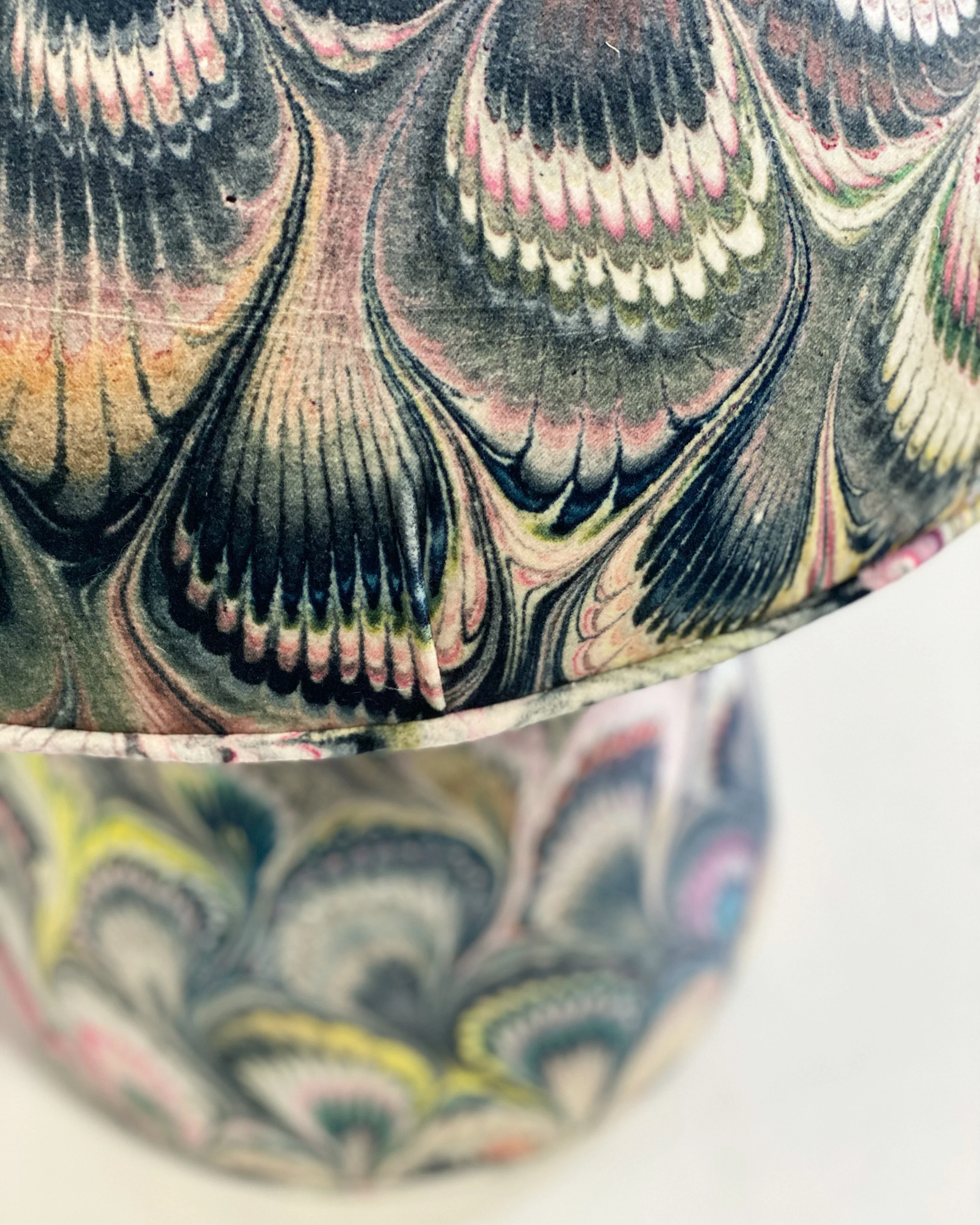 The Forsyth Mushroom Pouf in Beata Heuman Marbleized Velvet - Image 10