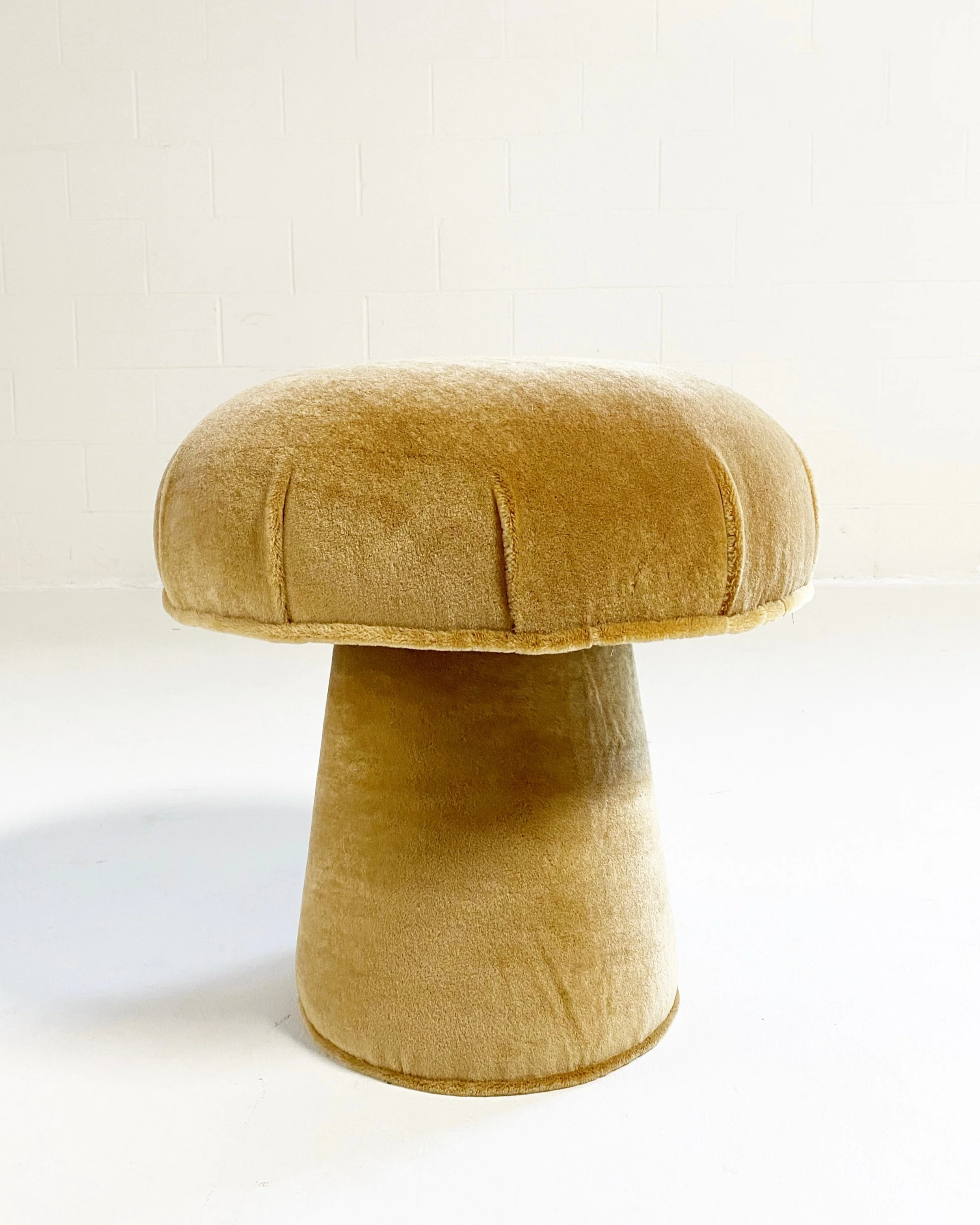 The Forsyth Mushroom Pouf in Pierre Frey Teddy Mohair - Image 9