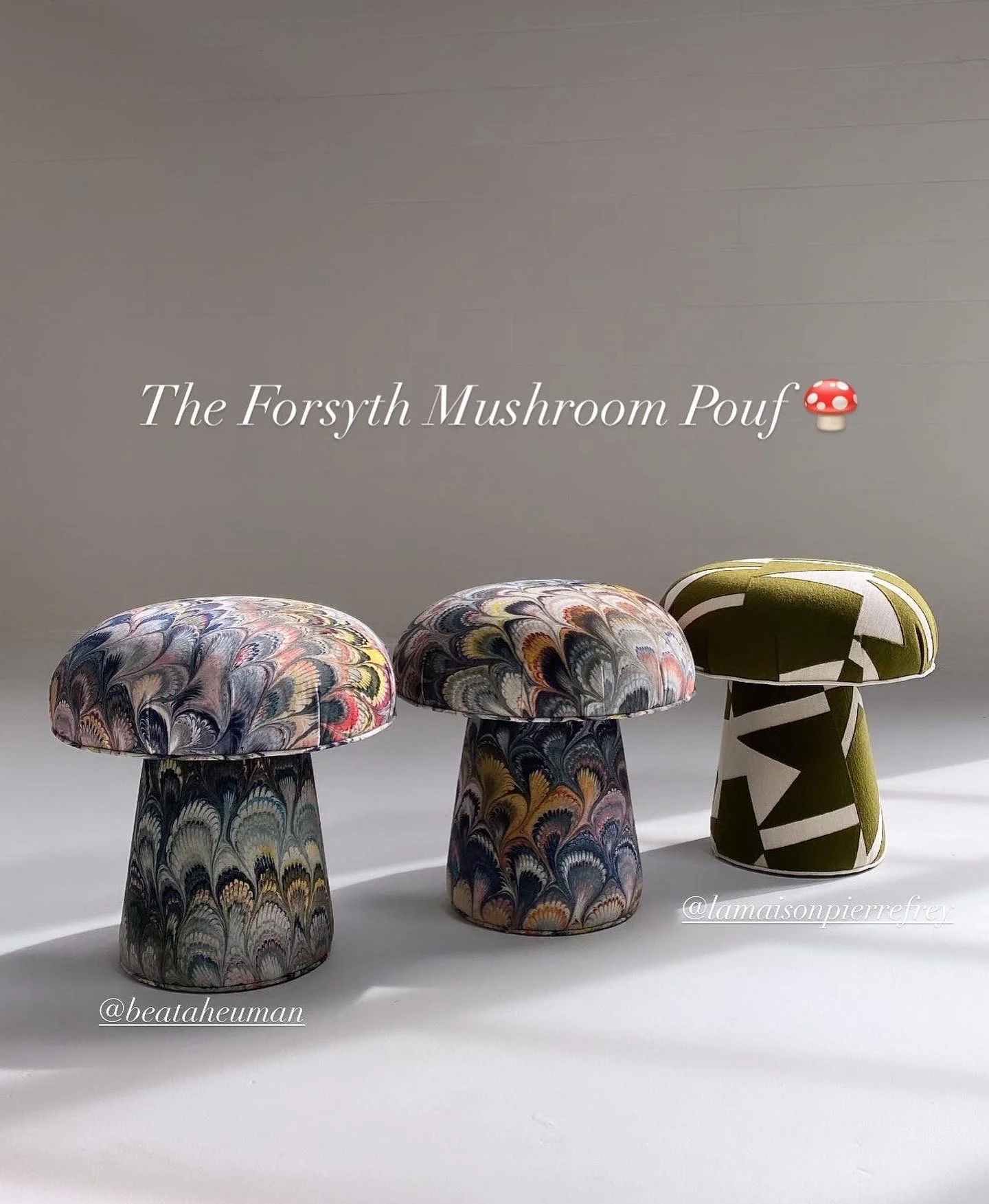 The Forsyth Mushroom Pouf in Pierre Frey Wokabi - Image 10
