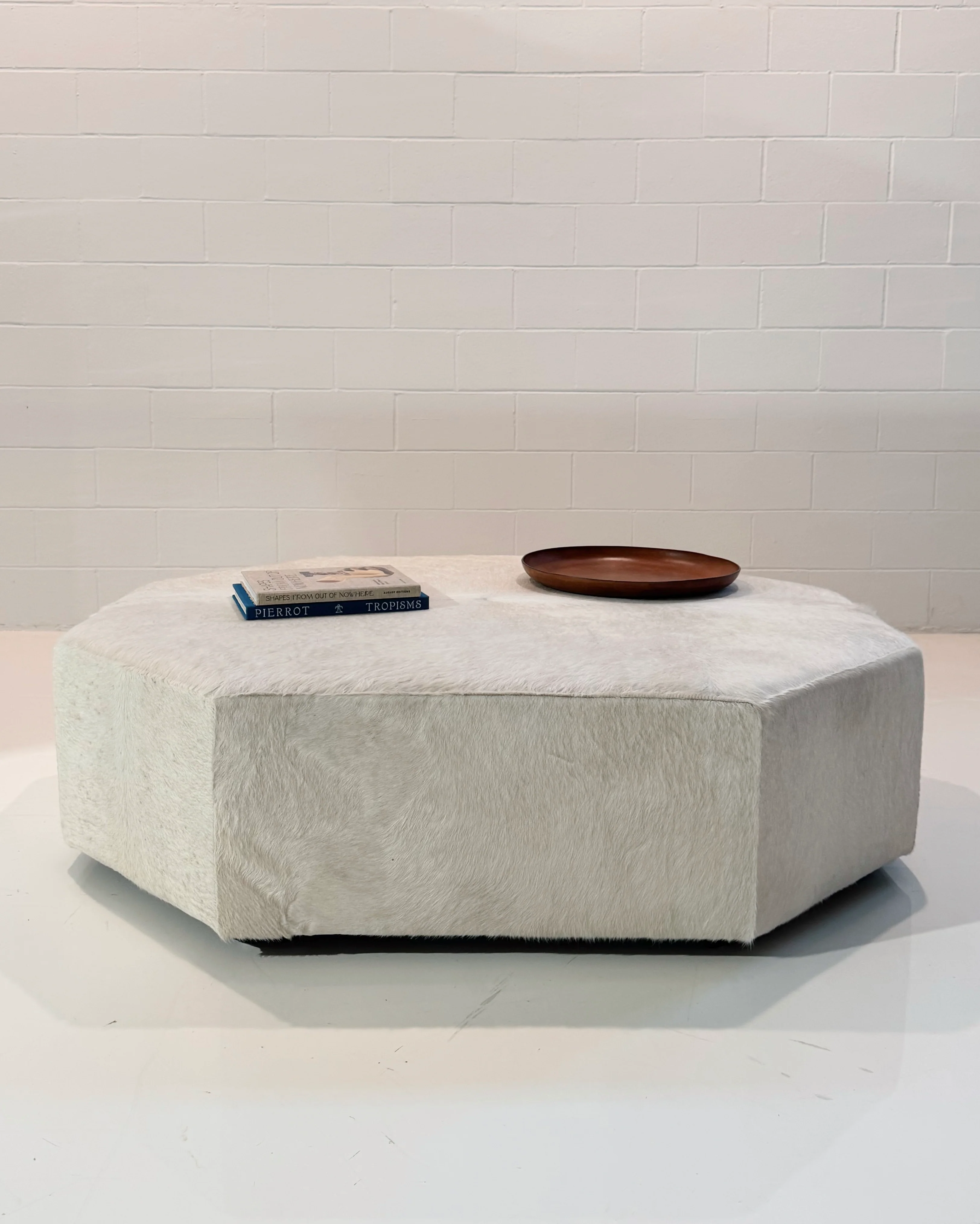 The Forsyth Octo Ottoman in Cowhide, 48 x 60 in - Image 3