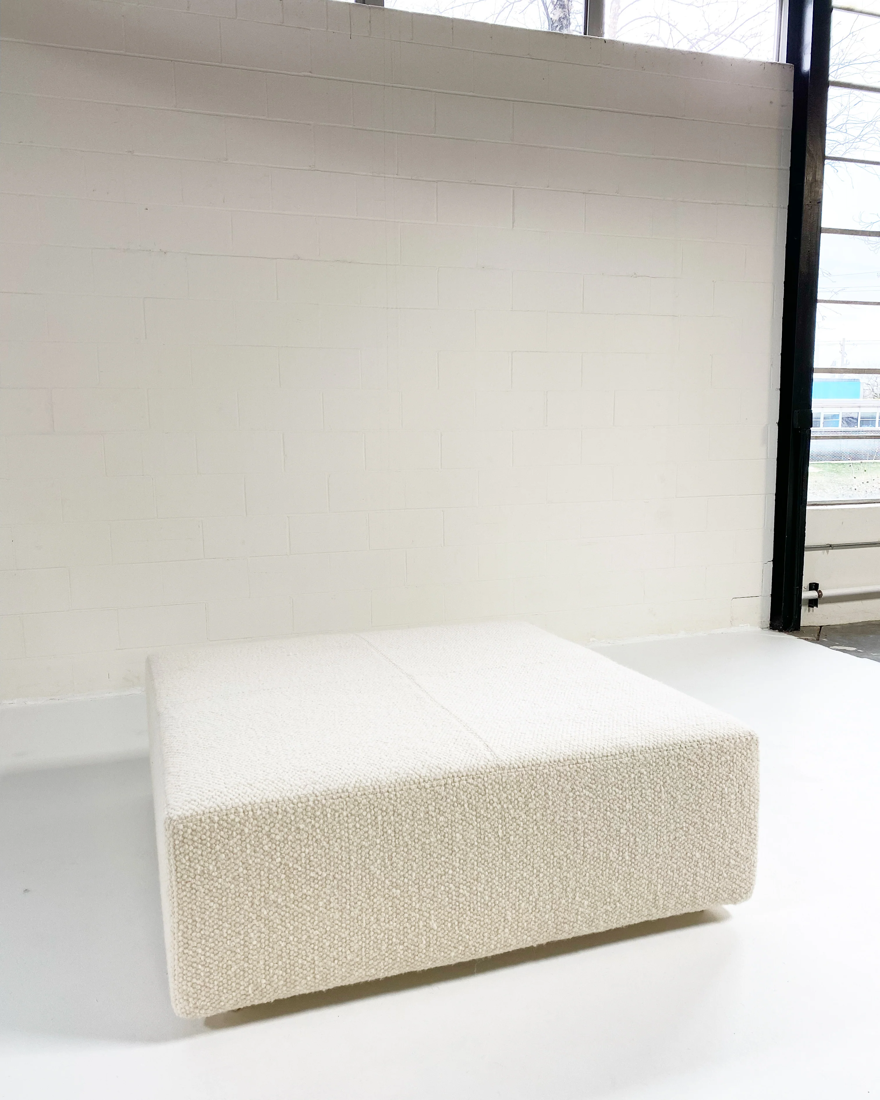 The Forsyth Ottoman in Dedar Boucle, 54 x 54 in - Image 8