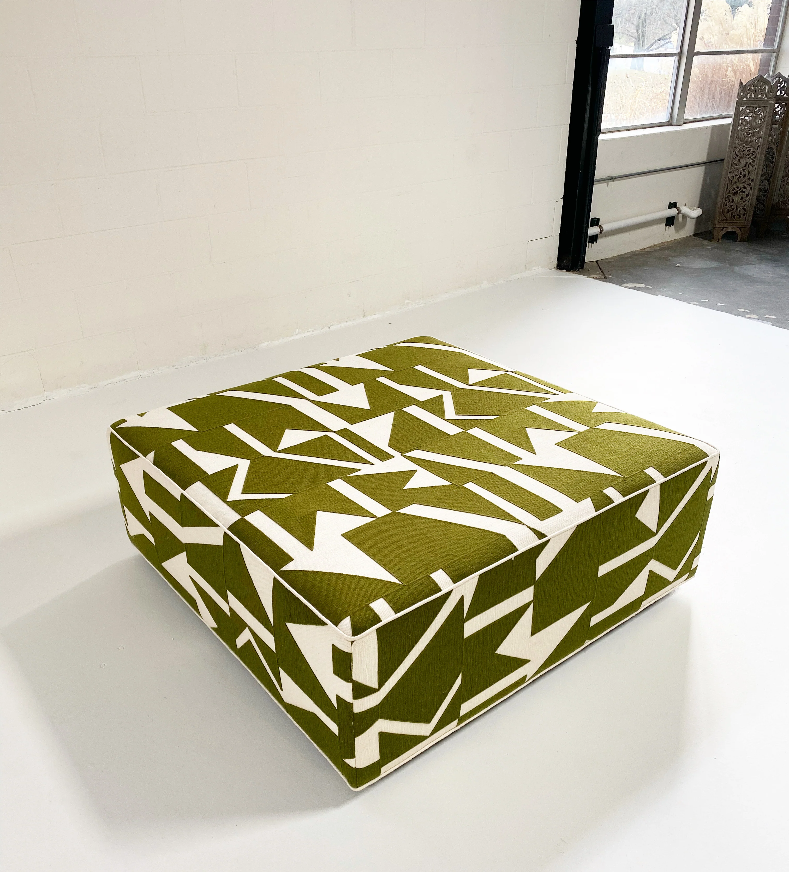 The Forsyth Ottoman in Pierre Frey Wokabi Fabric - Image 10
