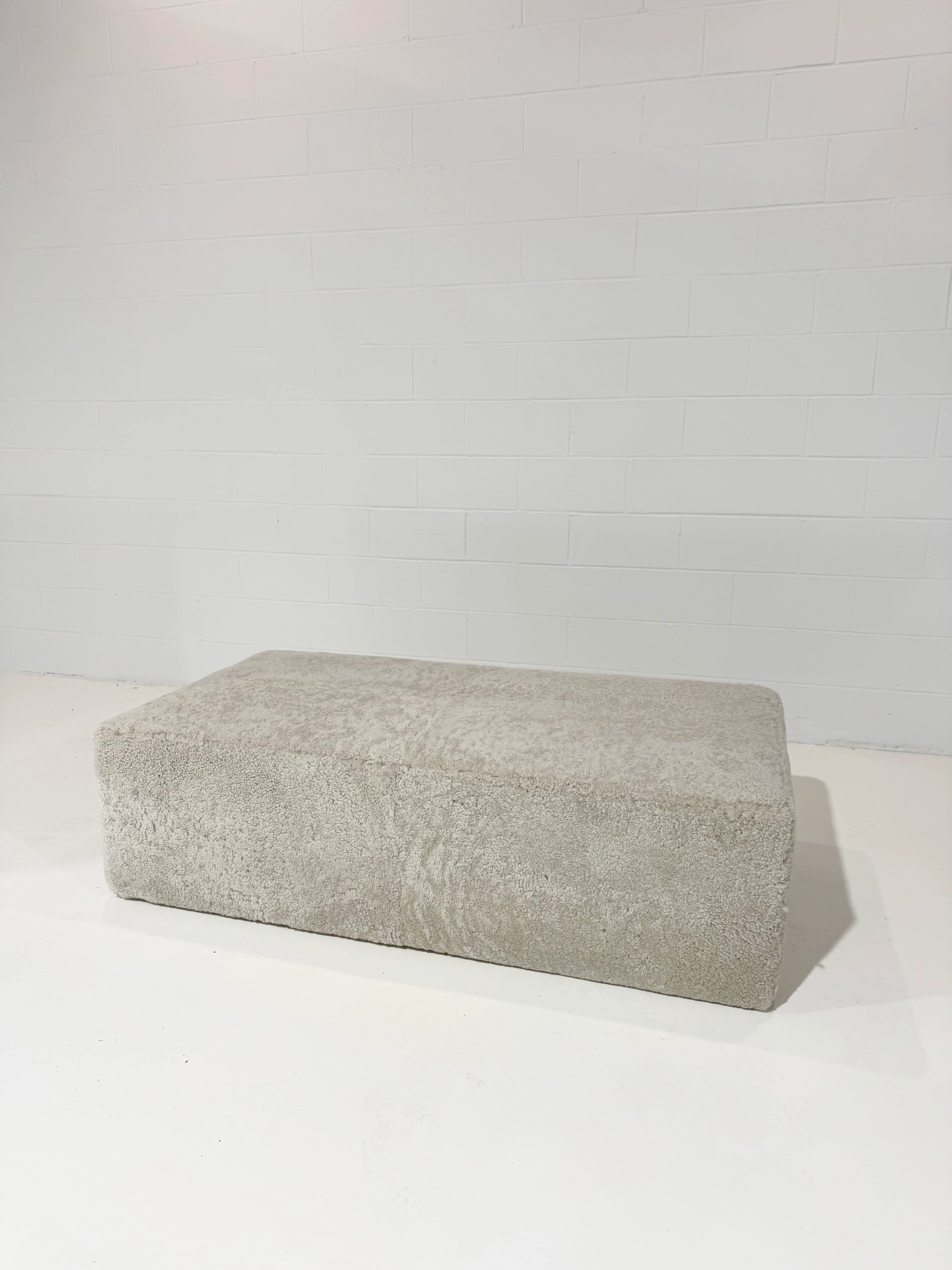 The Forsyth Ottoman in Shearling - Image 2