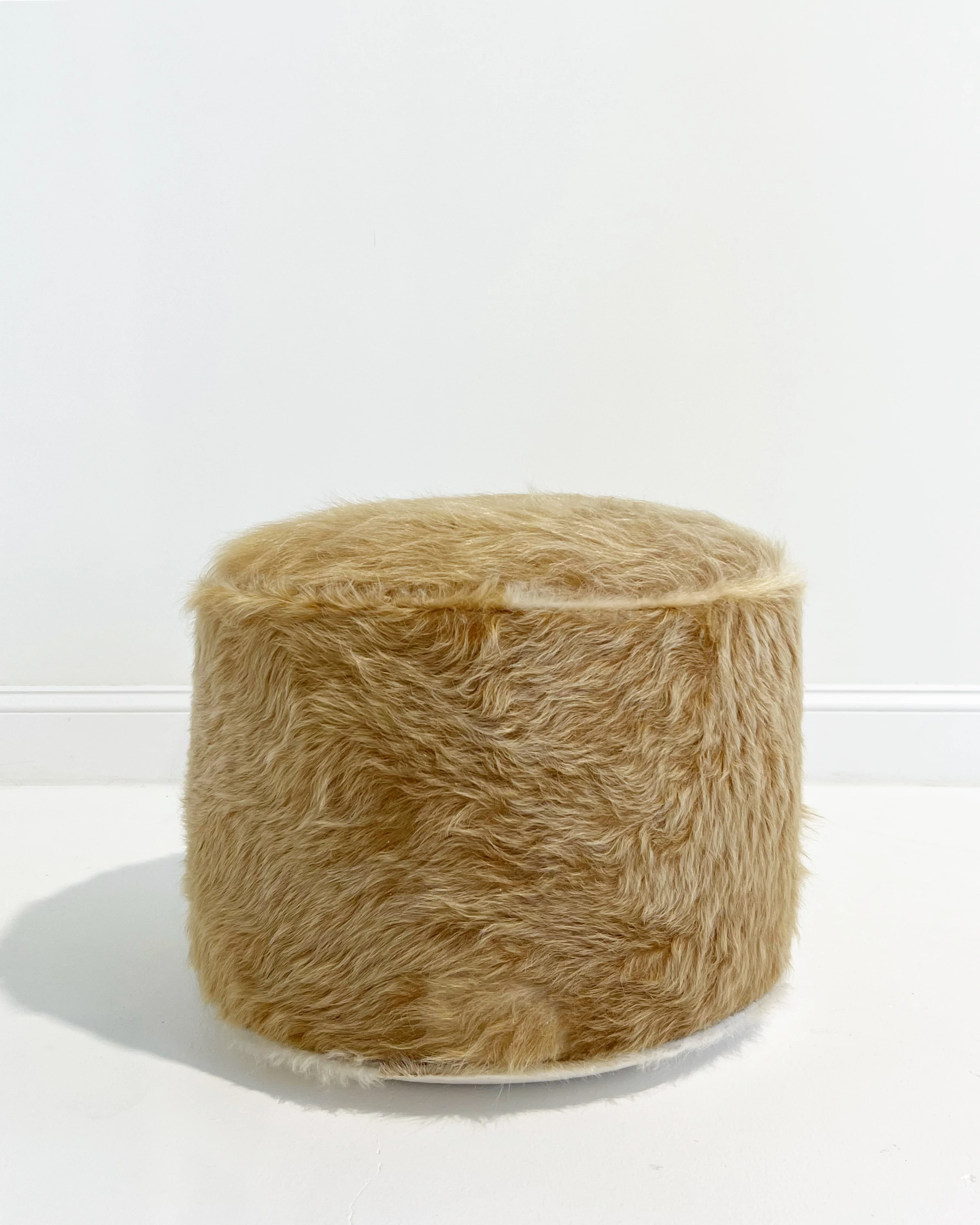 The Forsyth Pouf Ottoman in Palomino Cowhide 01